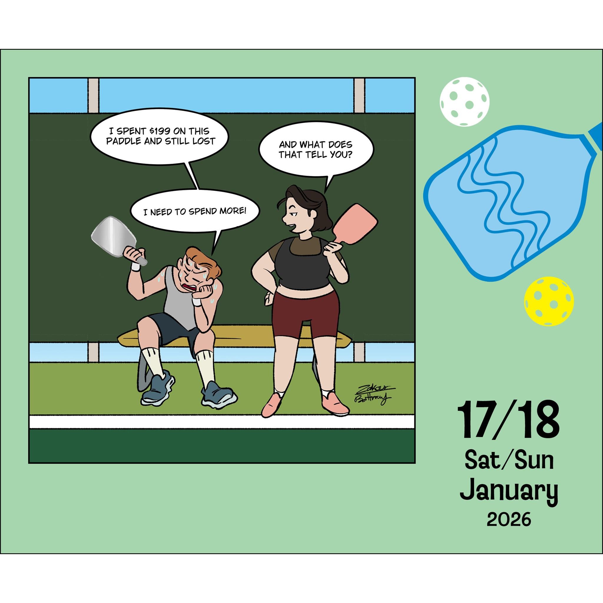 Calendrier 2026 Lighter Side Of Pickleball - Disponible uniquement en ligne