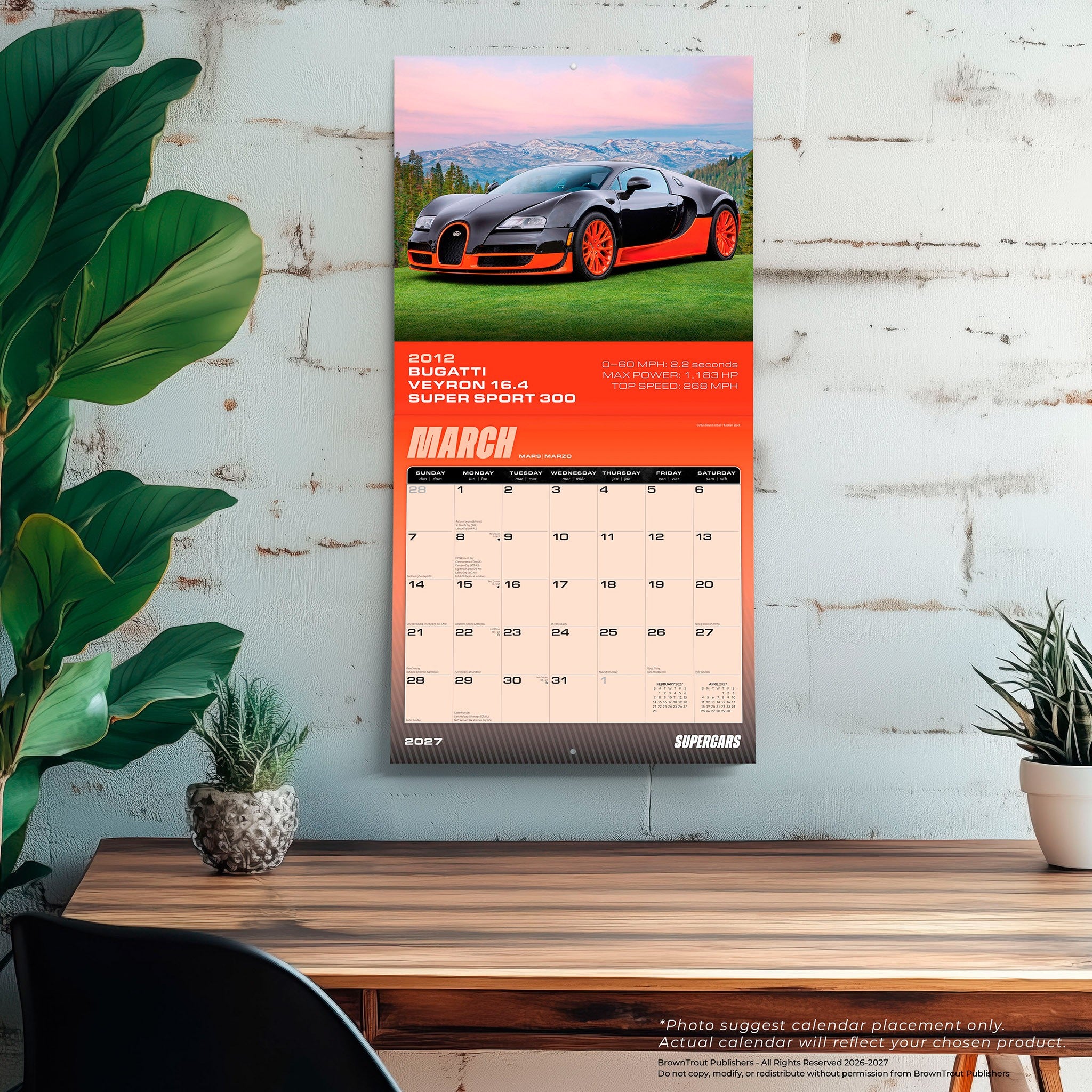 Supercars 2027 Wall Calendar