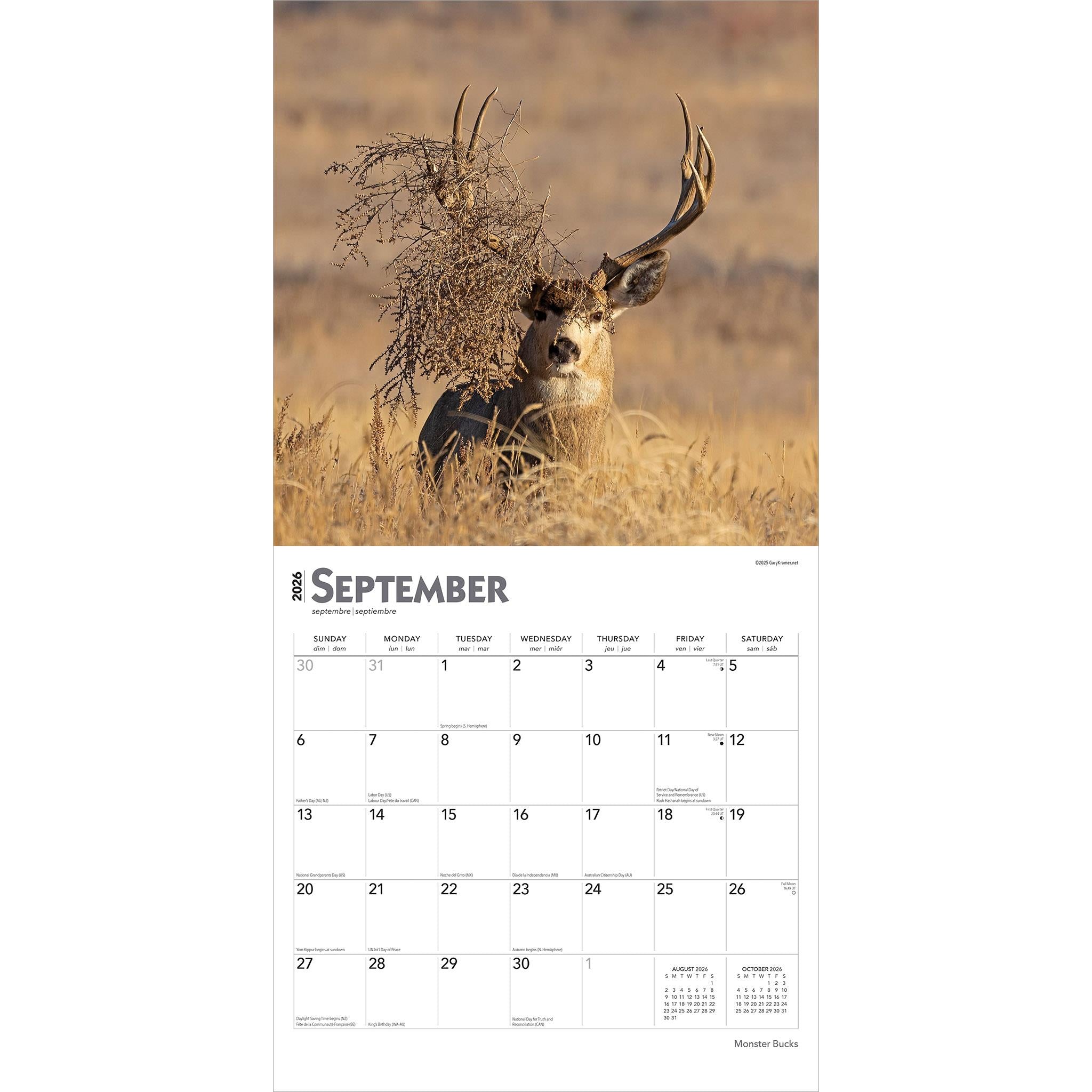 Monster Bucks 2026 Wall Calendar - Online Only
