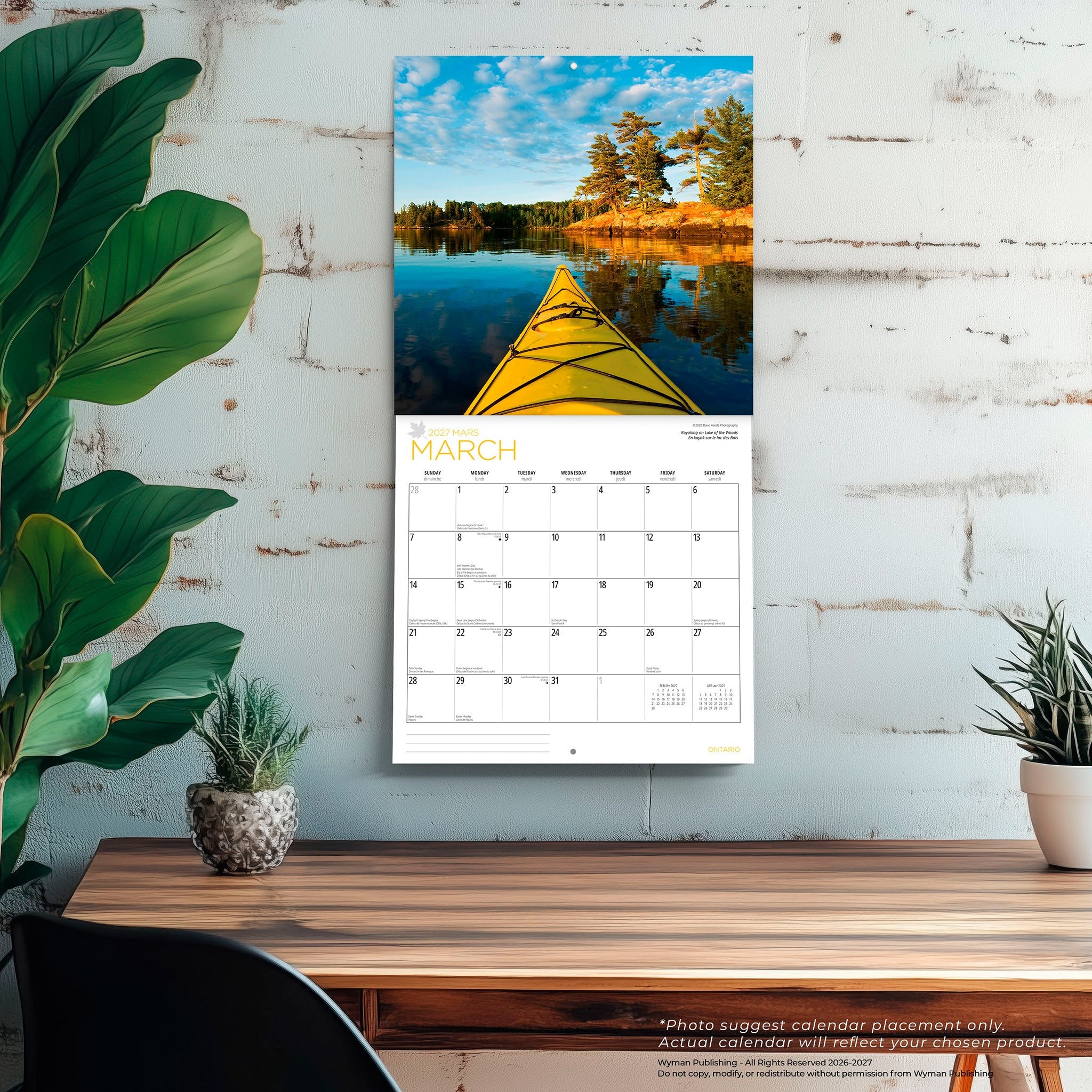 Ontario 2027 Wall Calendar