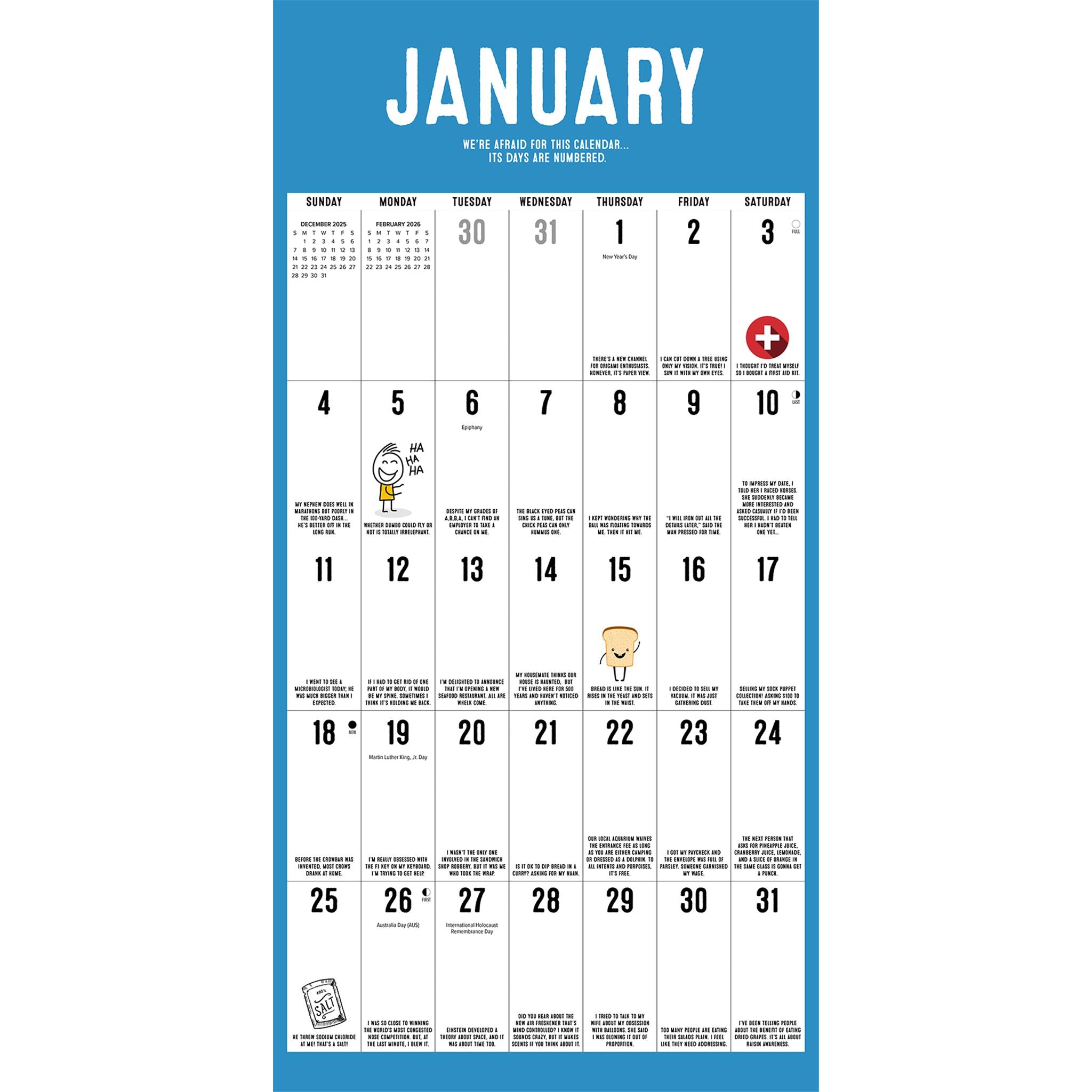 Calendrier mural 2026 (jeu de mots intentionnel)