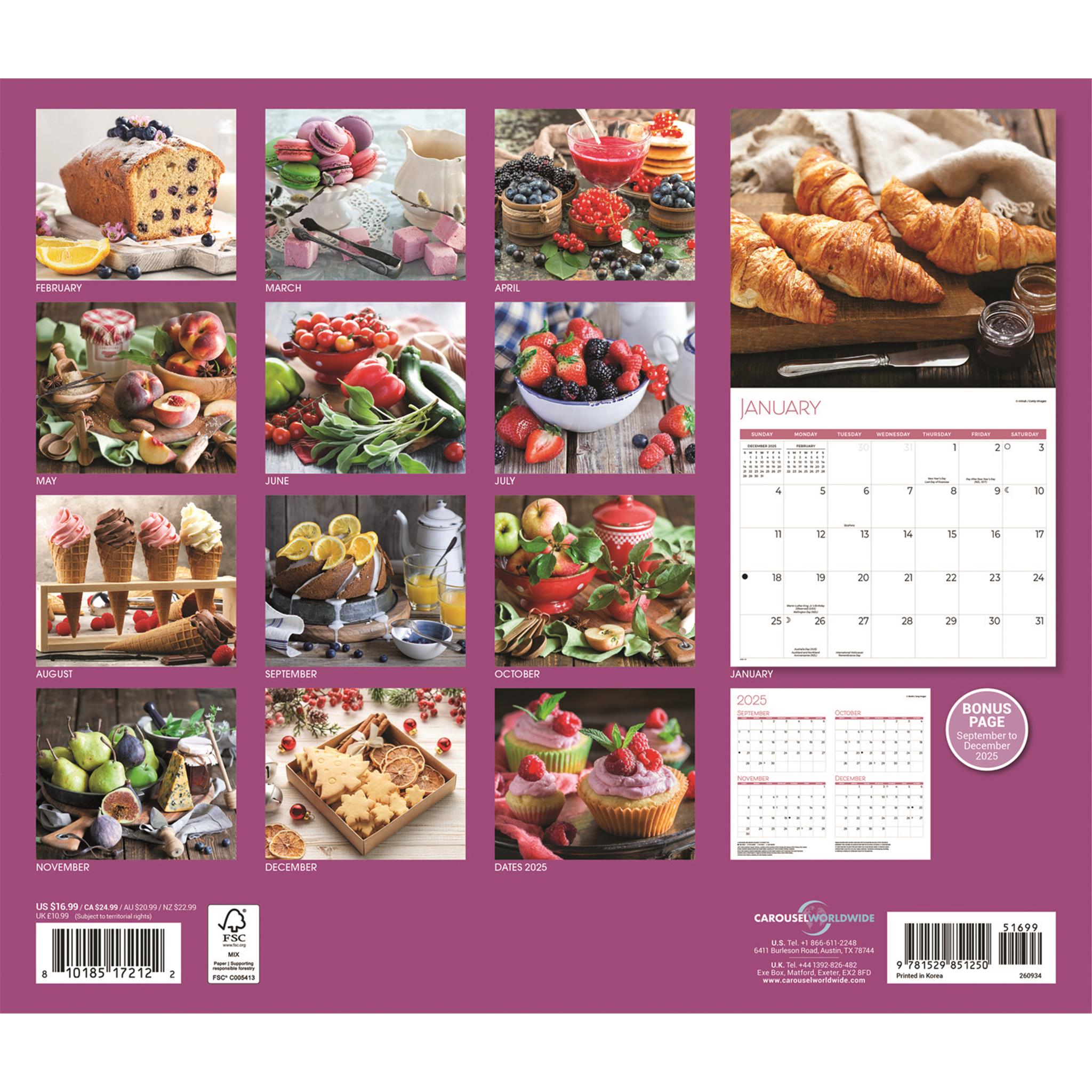 Calendrier mural Cuisine 2026