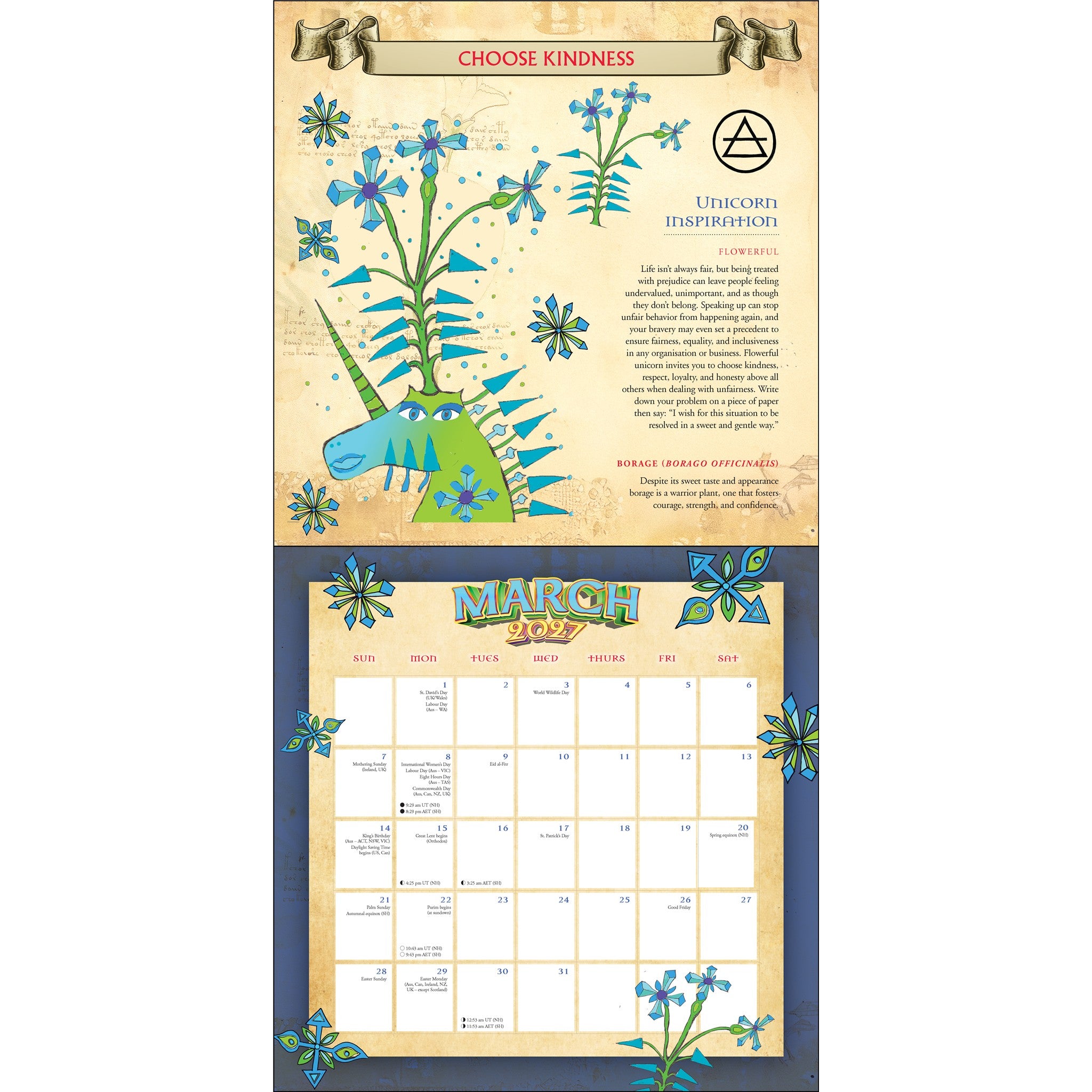 Be an Enchanted Unicorn 2027 Wall Calendar
