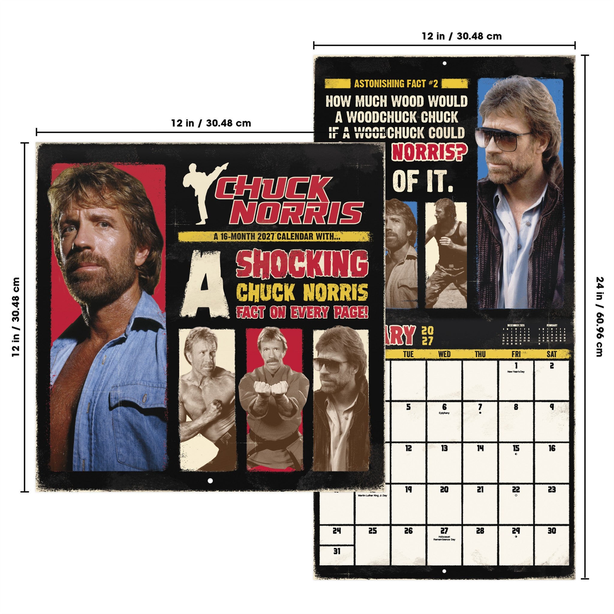 Calendrier mural Chuck Norris 2027