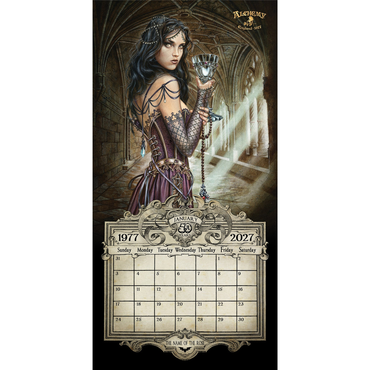 Calendrier Mural Alchemy 1977 Gothique 2027