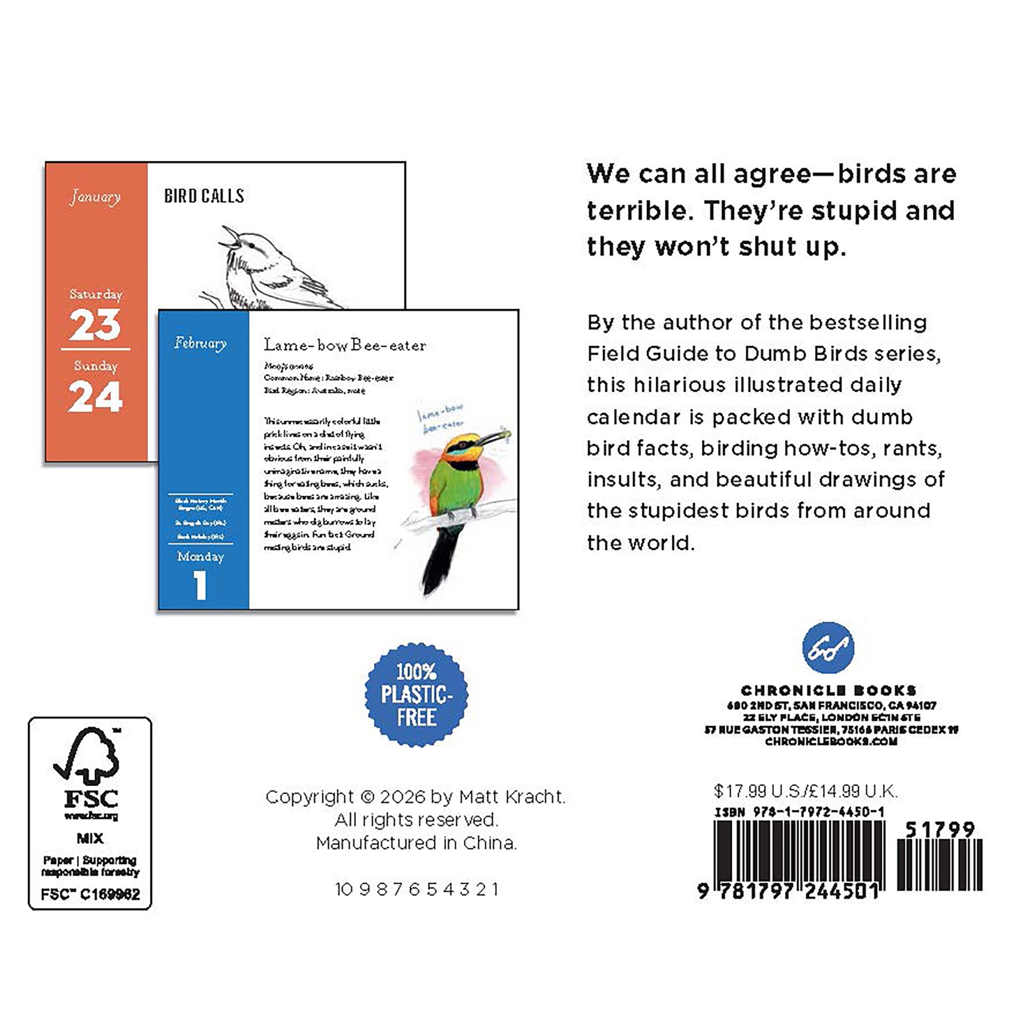 Field Guide to Dumb Birds 2027 Box Calendar