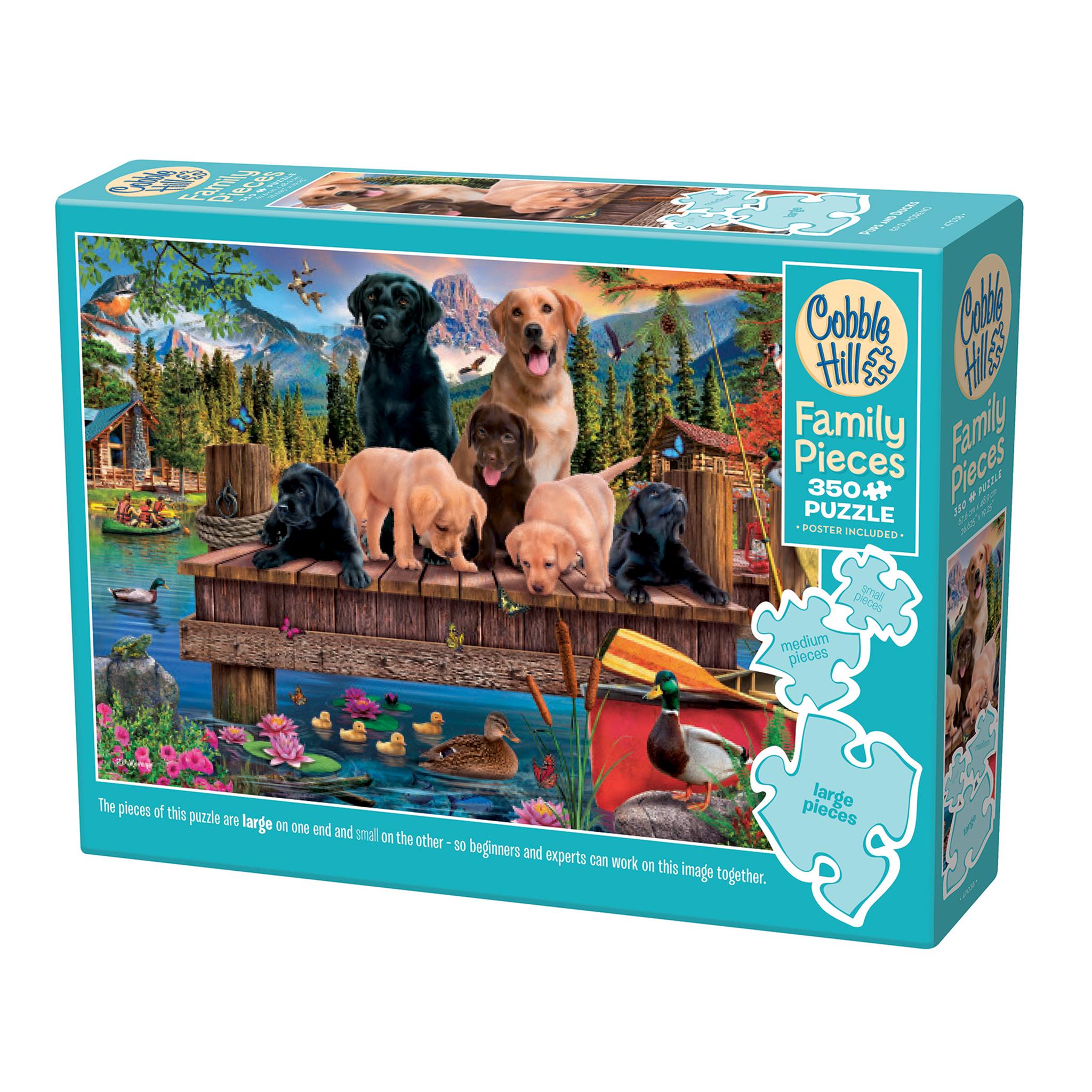 Puzzle de 350 pièces Chiots et Canards, Cobble Hill
