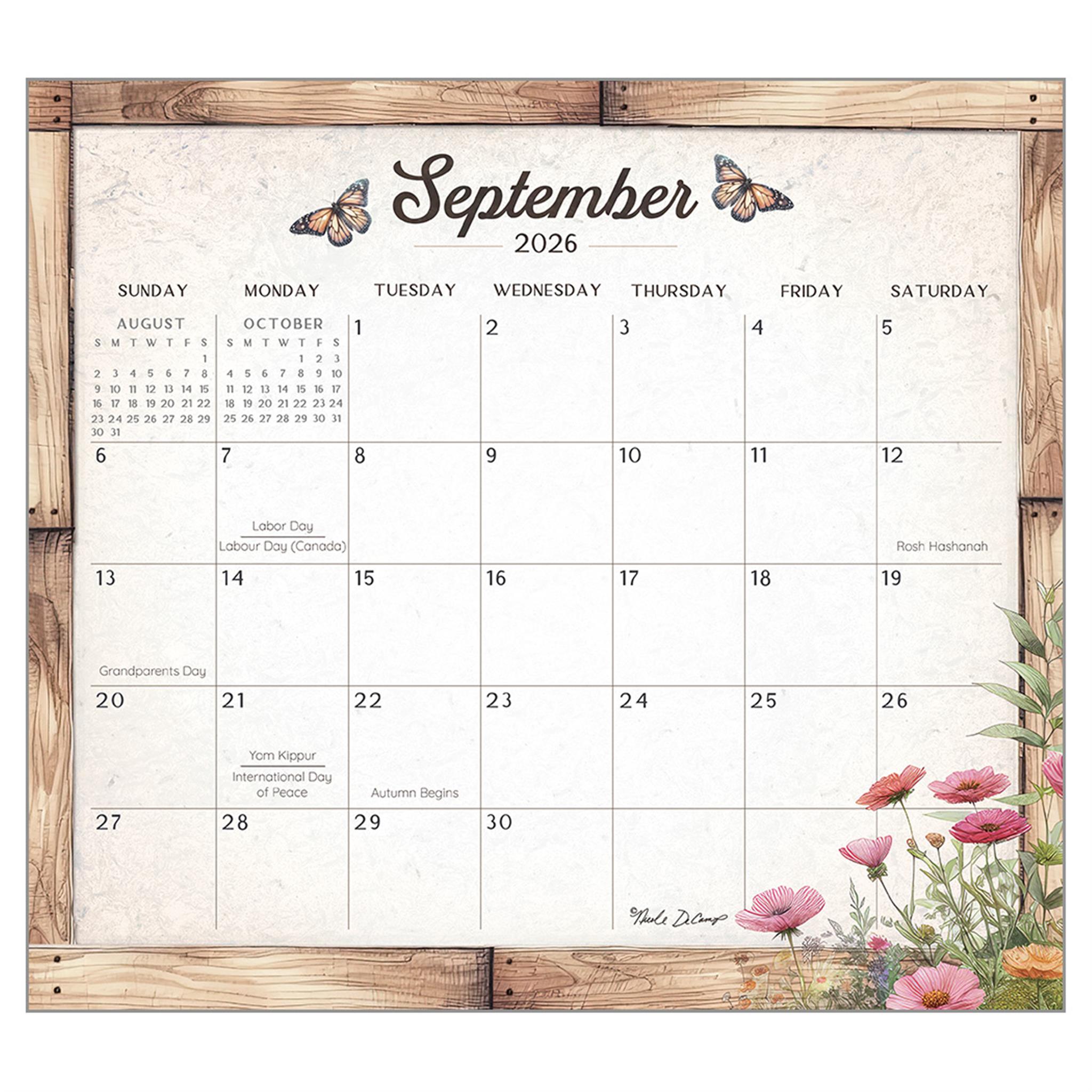 Calendrier mural de luxe Jardinage 2026