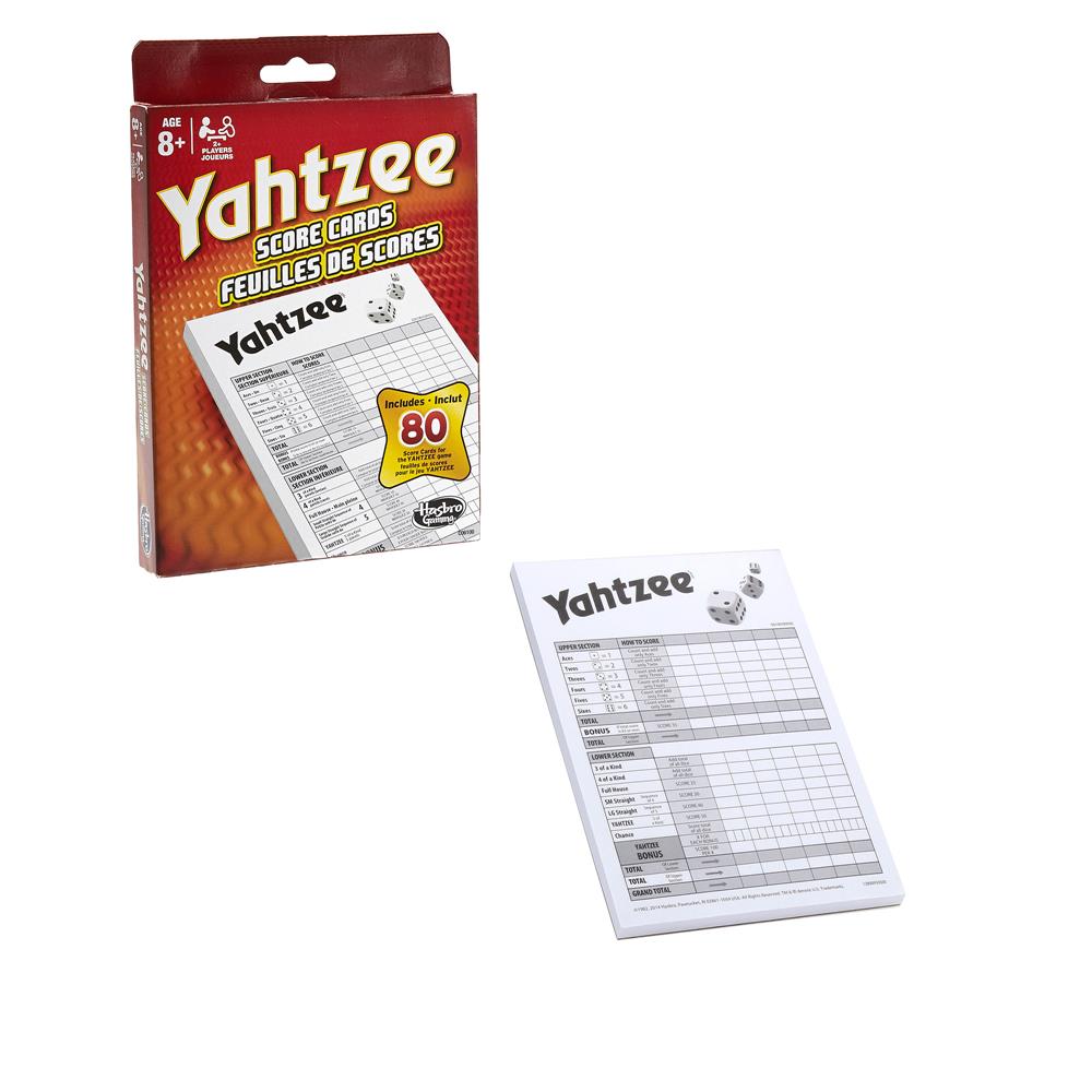 Fiches de score Yahtzee