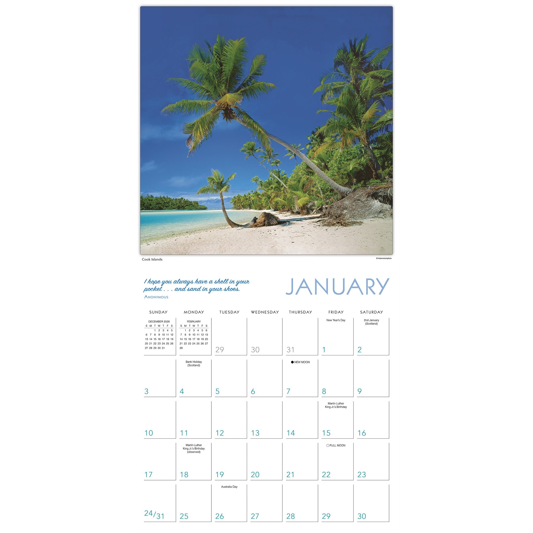 Islands in the Sun 2027 Wall Calendar