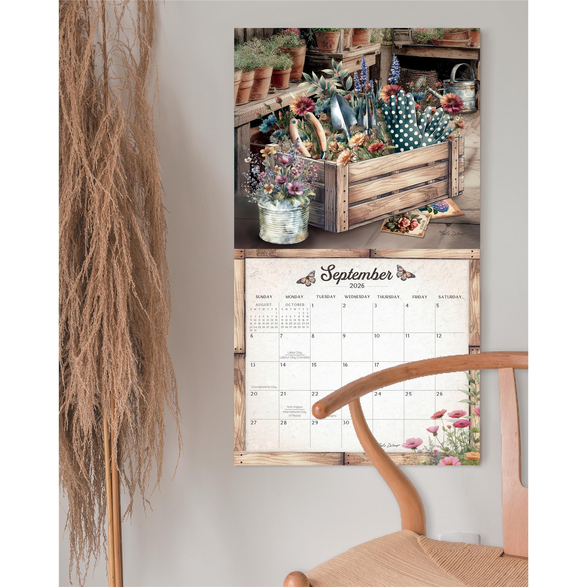 Calendrier mural de luxe Jardinage 2026