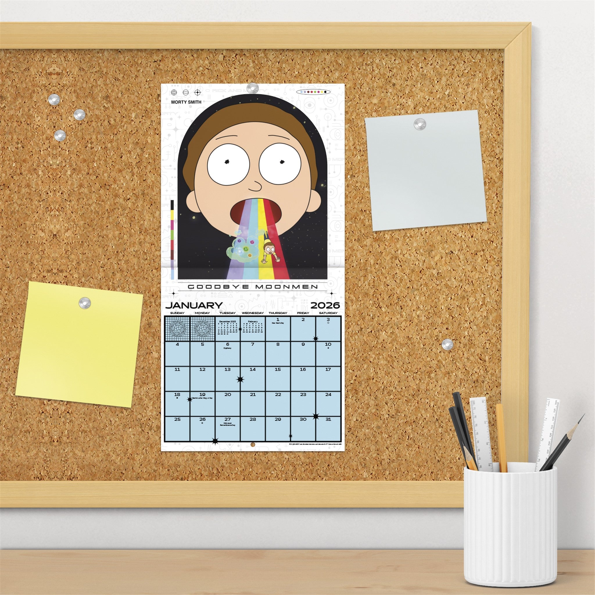 Rick And Morty 2026 Mini Calendar