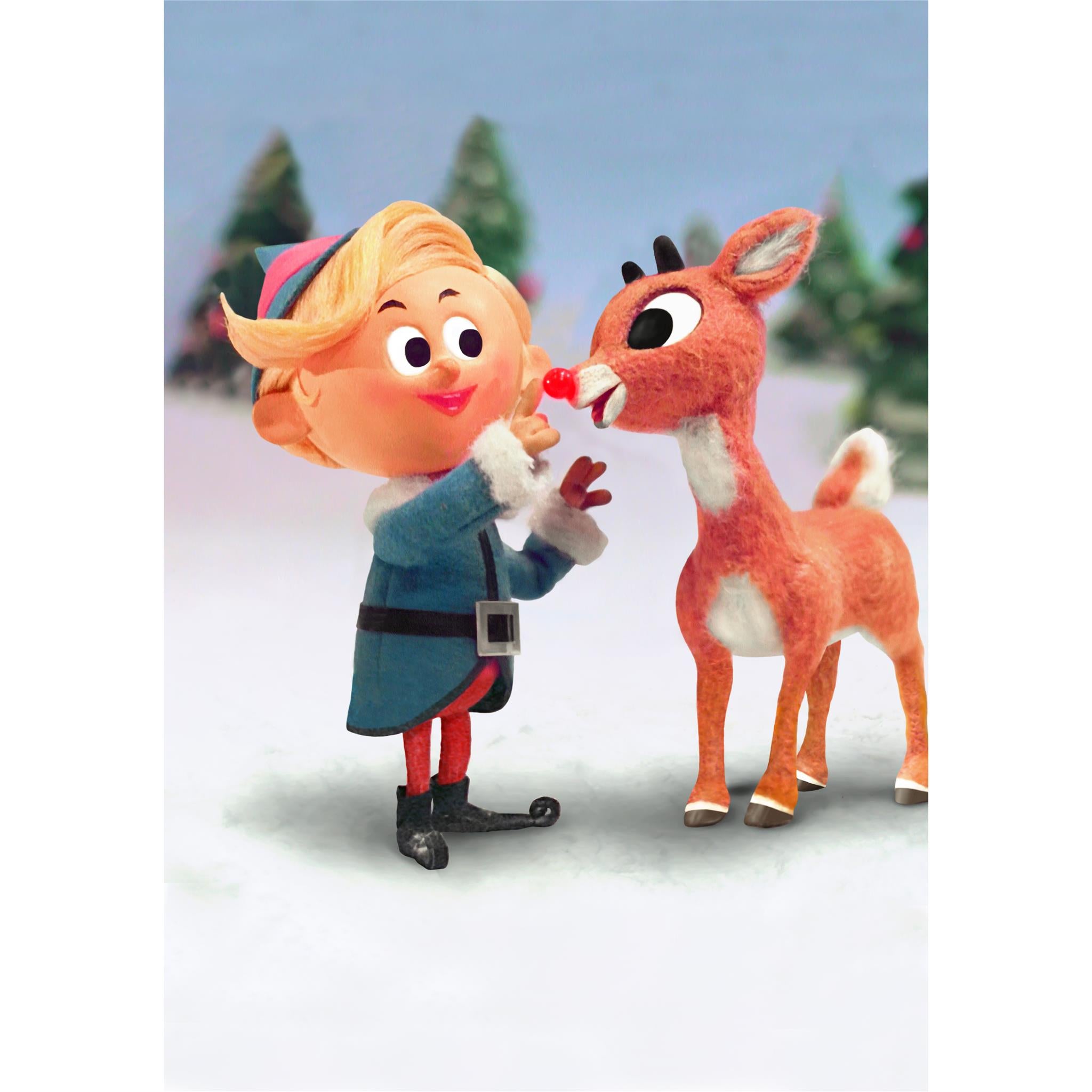 Puzzle Rudolph de 150 pièces dans un emballage en forme de canne de Noël