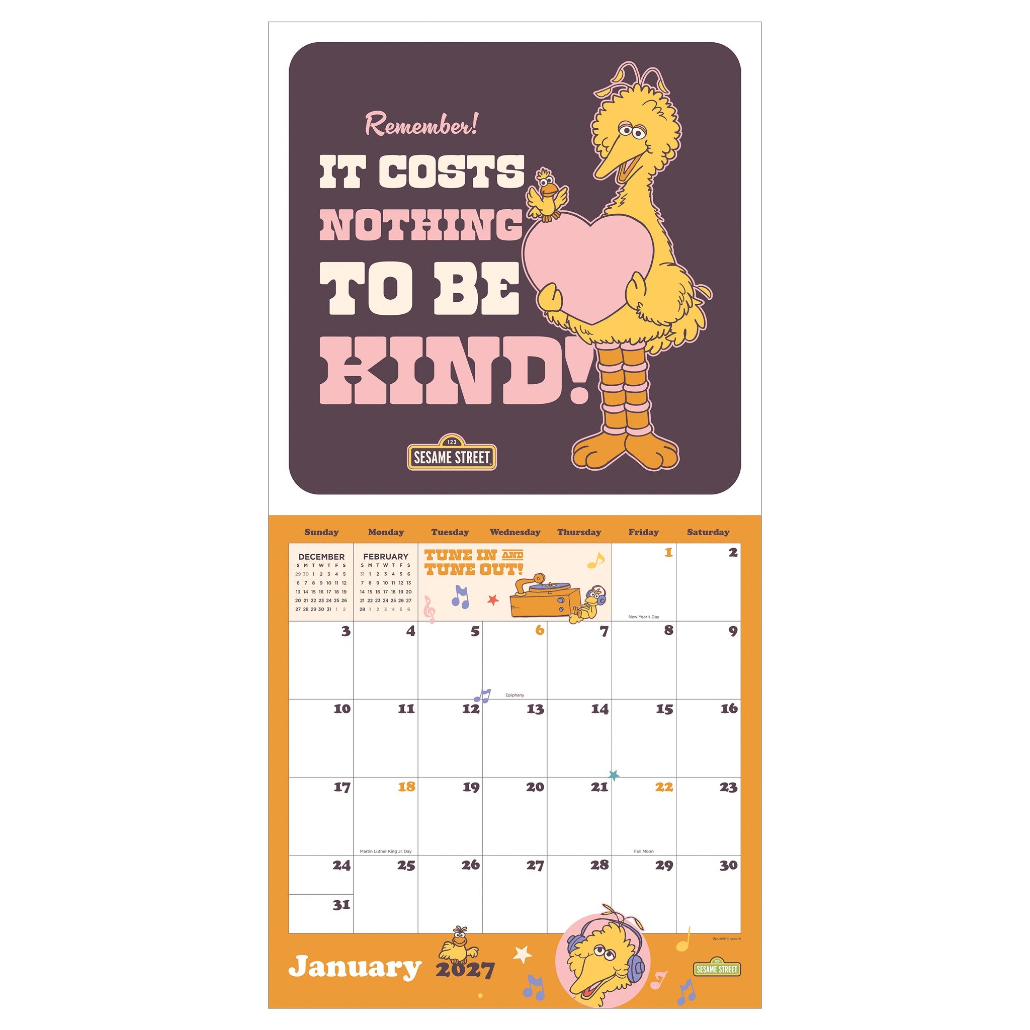 Sesame Street 2027 Wall Calendar
