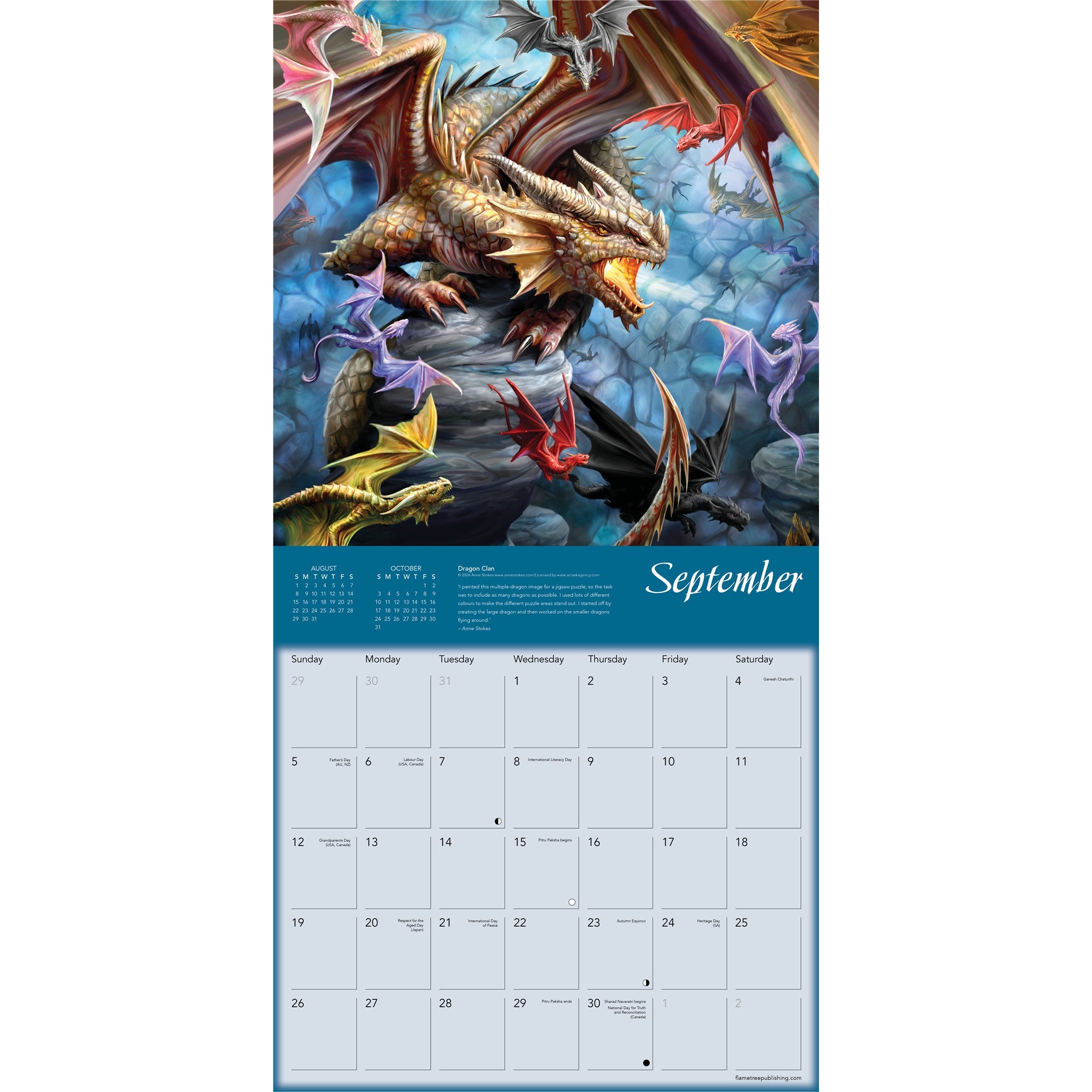Dragons by Anne Stokes 2027 Wall Calendar - Online Only