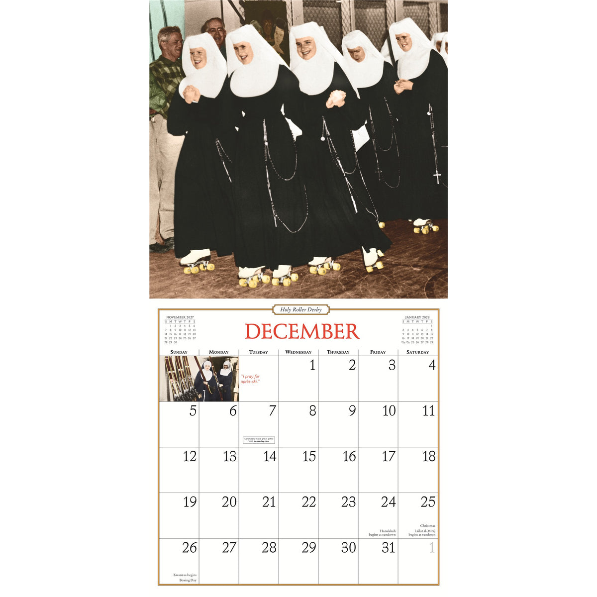 Calendrier mural 2027 Les nonnes s'éclatent
