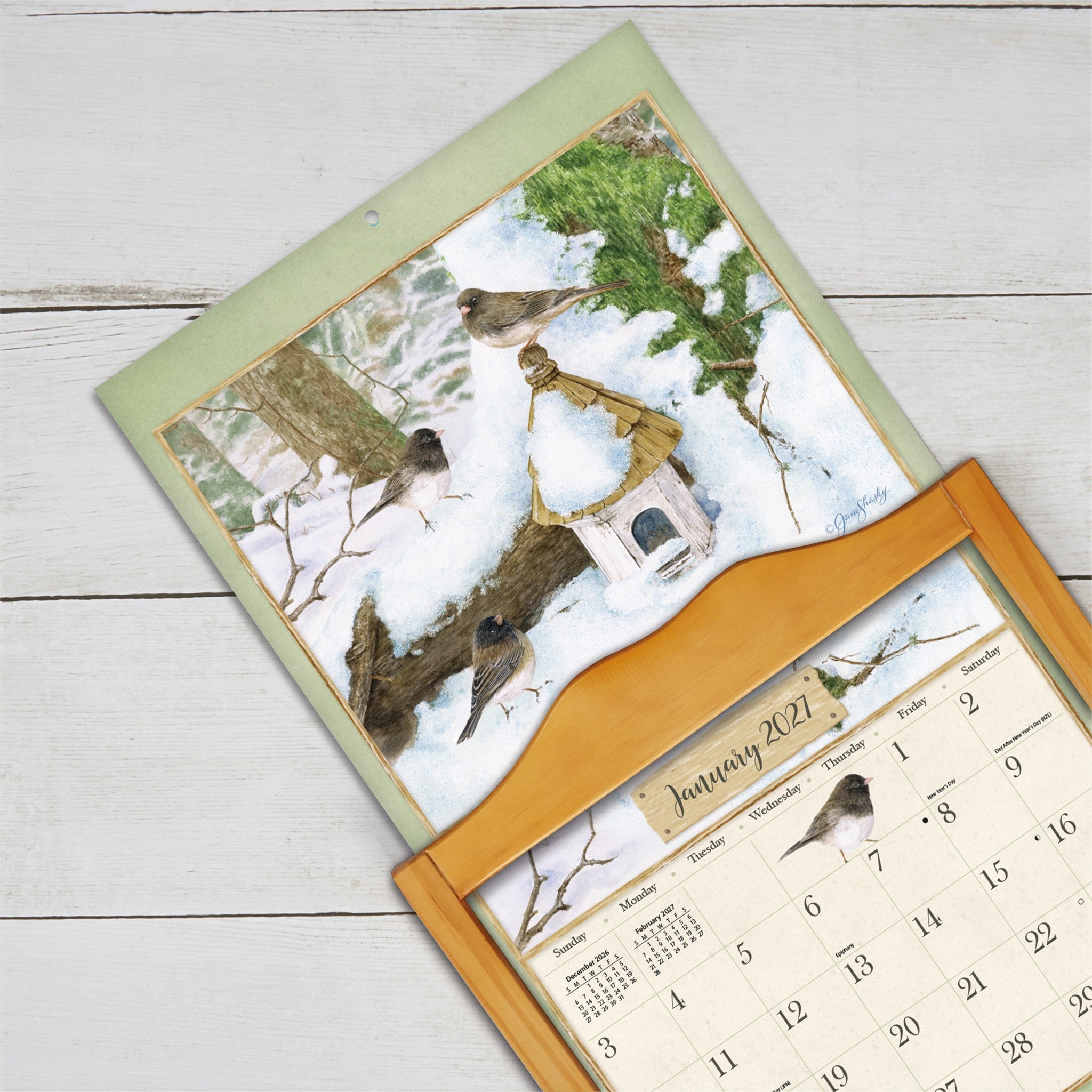 Calendrier mural 2027 Oiseaux du jardin - En ligne seulement