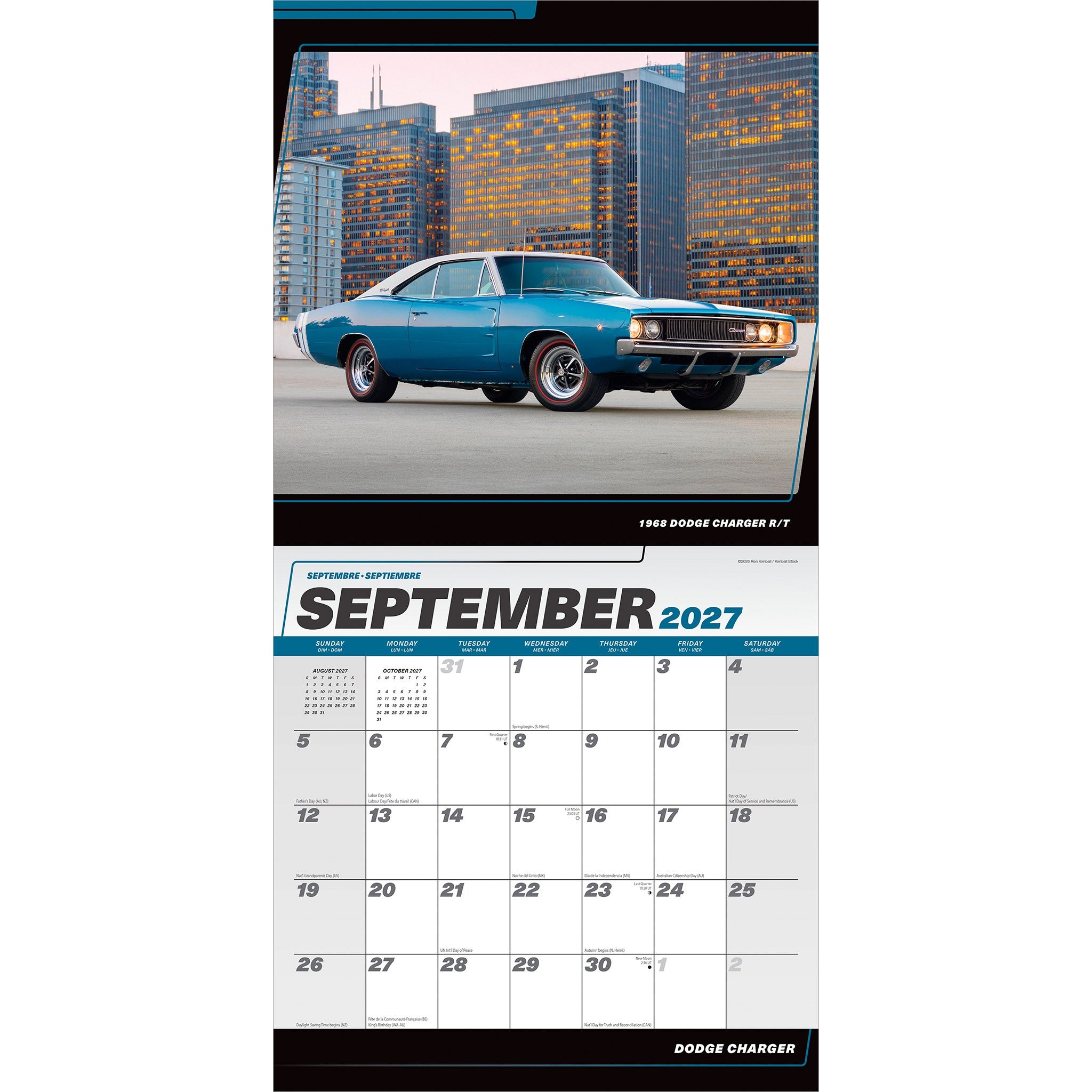 Dodge Charger 2027 Wall Calendar