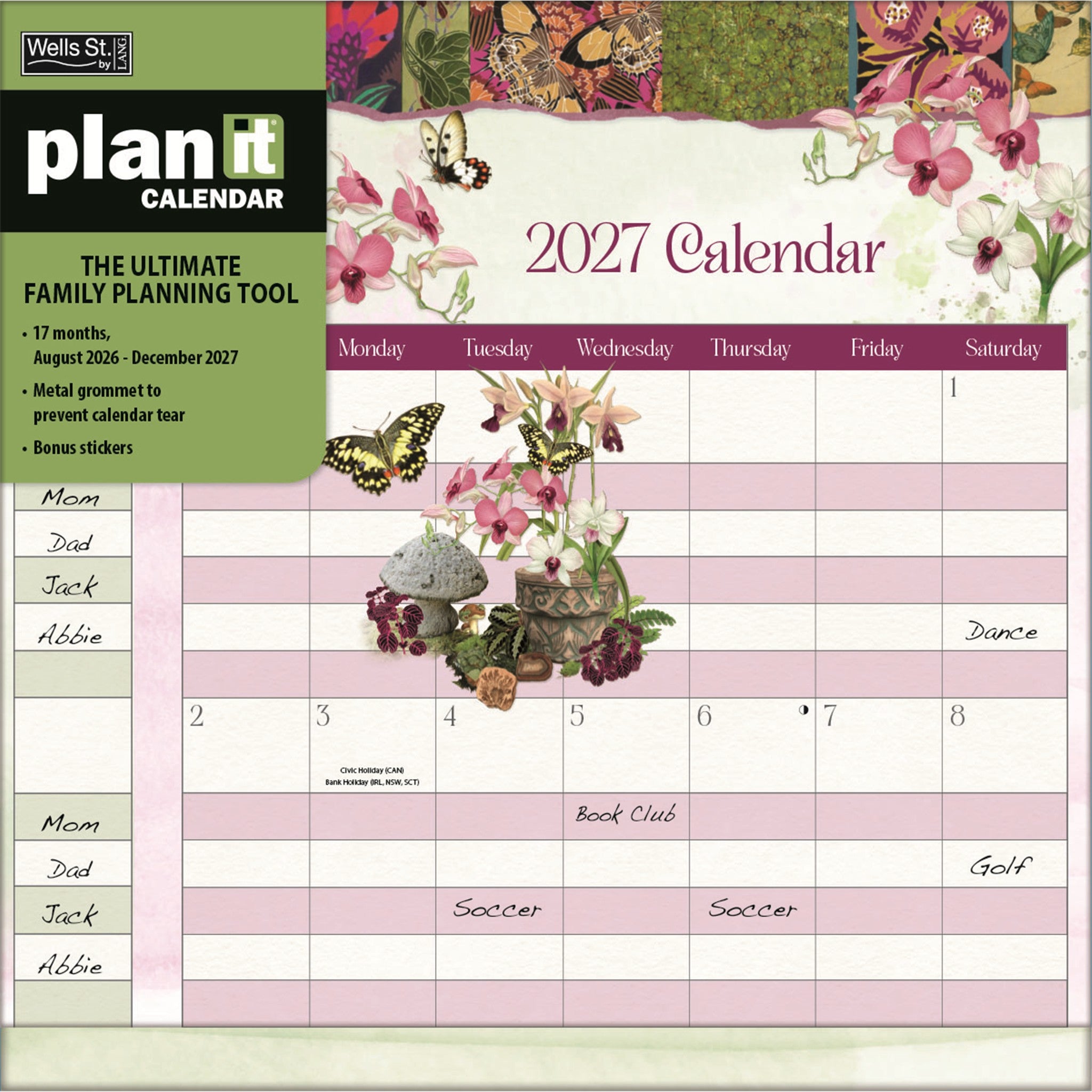 Calendrier mural 2026-2027 Jardins botaniques