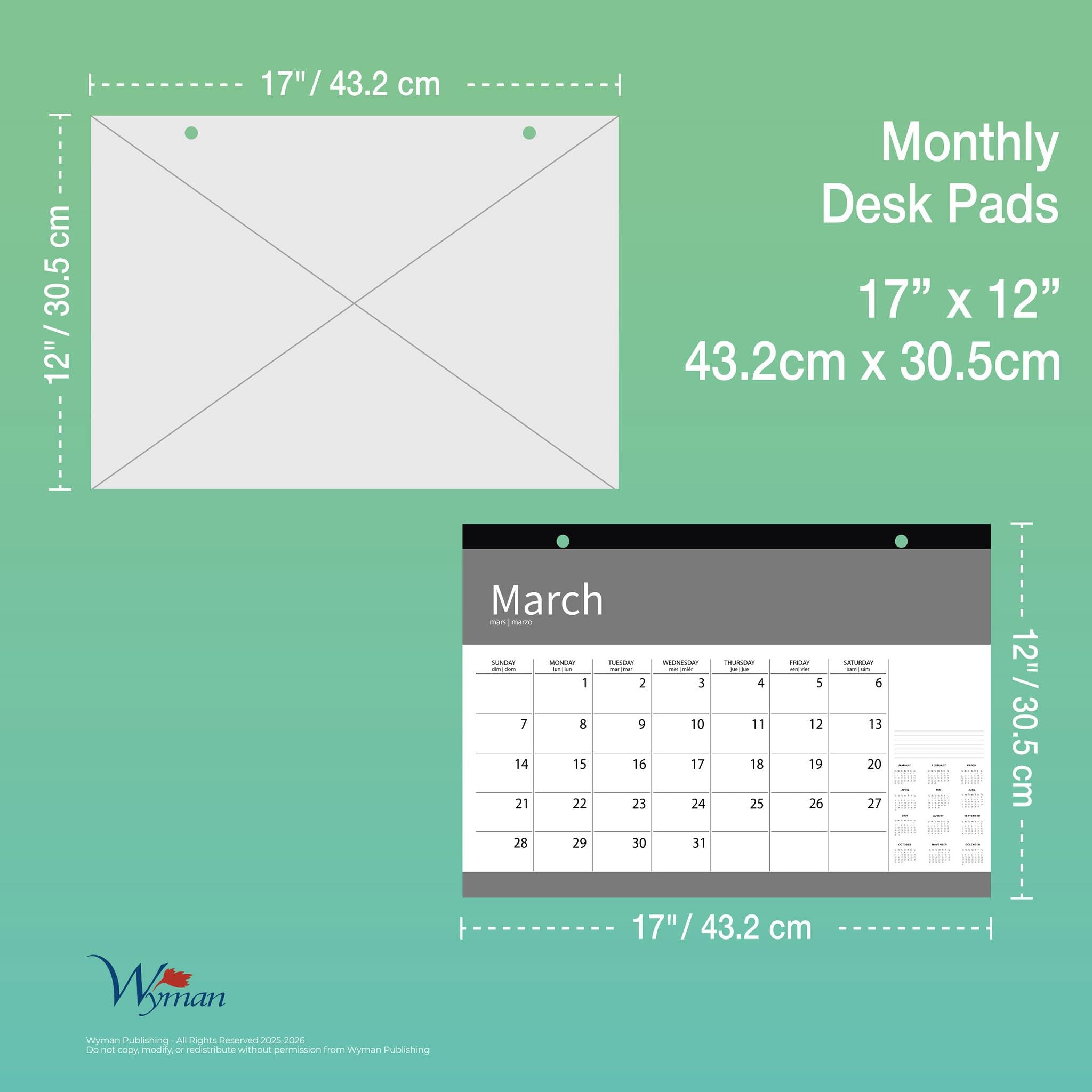 Canadian Geographic 2026 Desk Pad Calendar