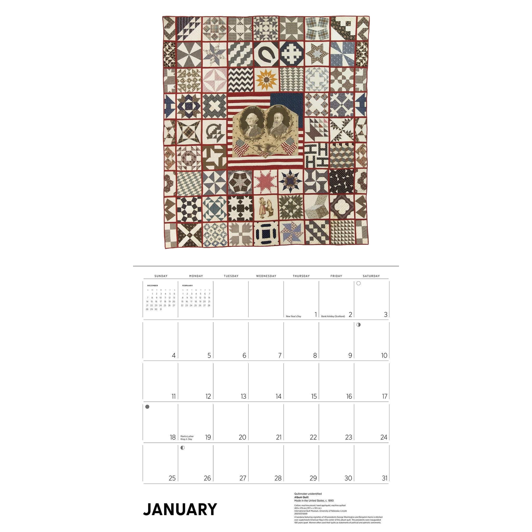 Antique Quilts 2026 Wall Calendar - Online Only