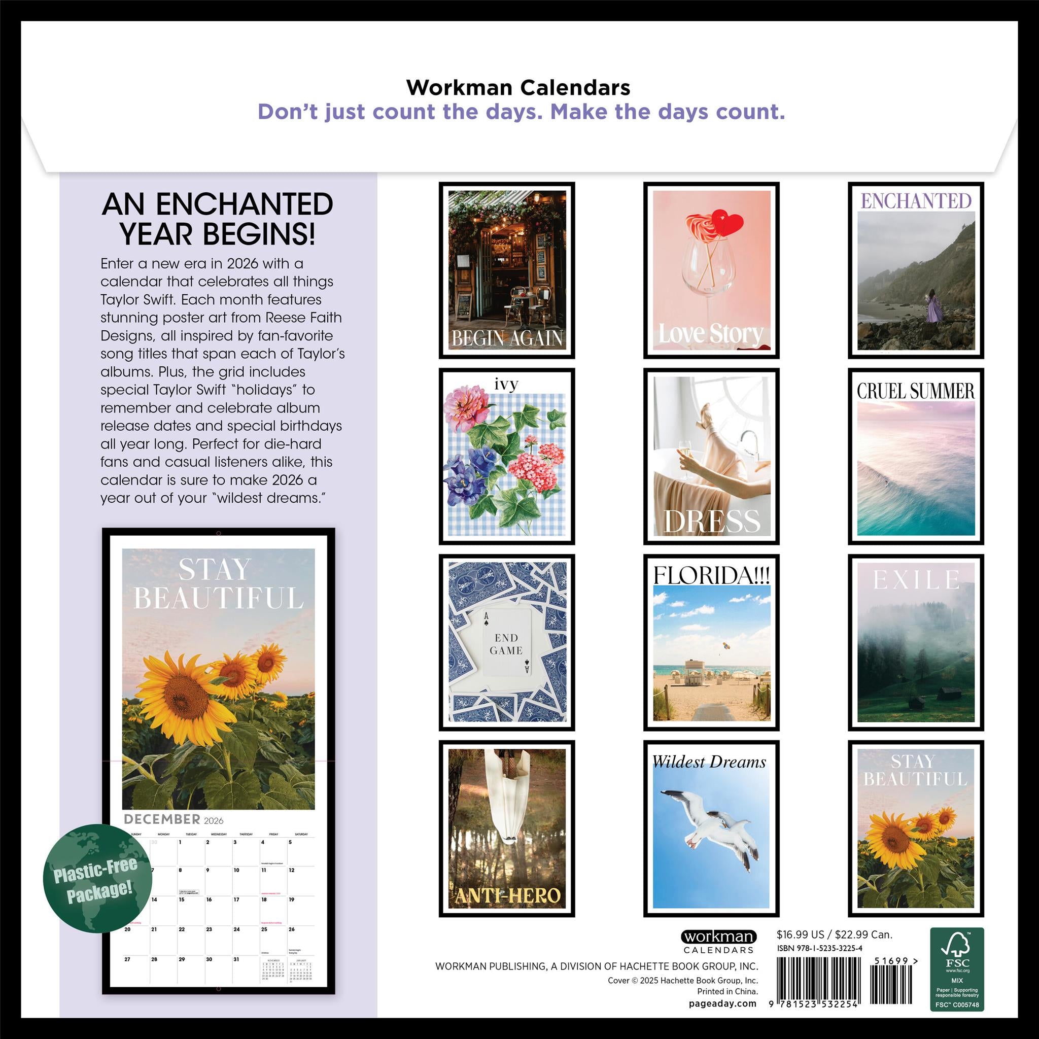 Calendrier mural Forever & Always 2026 - Disponible uniquement en ligne