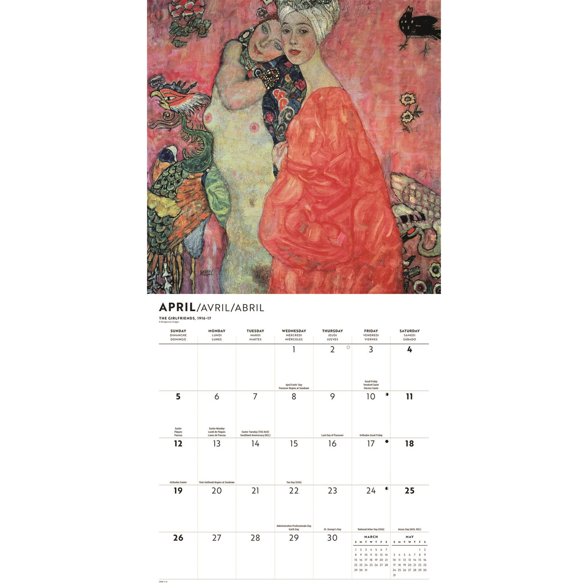 Klimt 2026 Wall Calendar