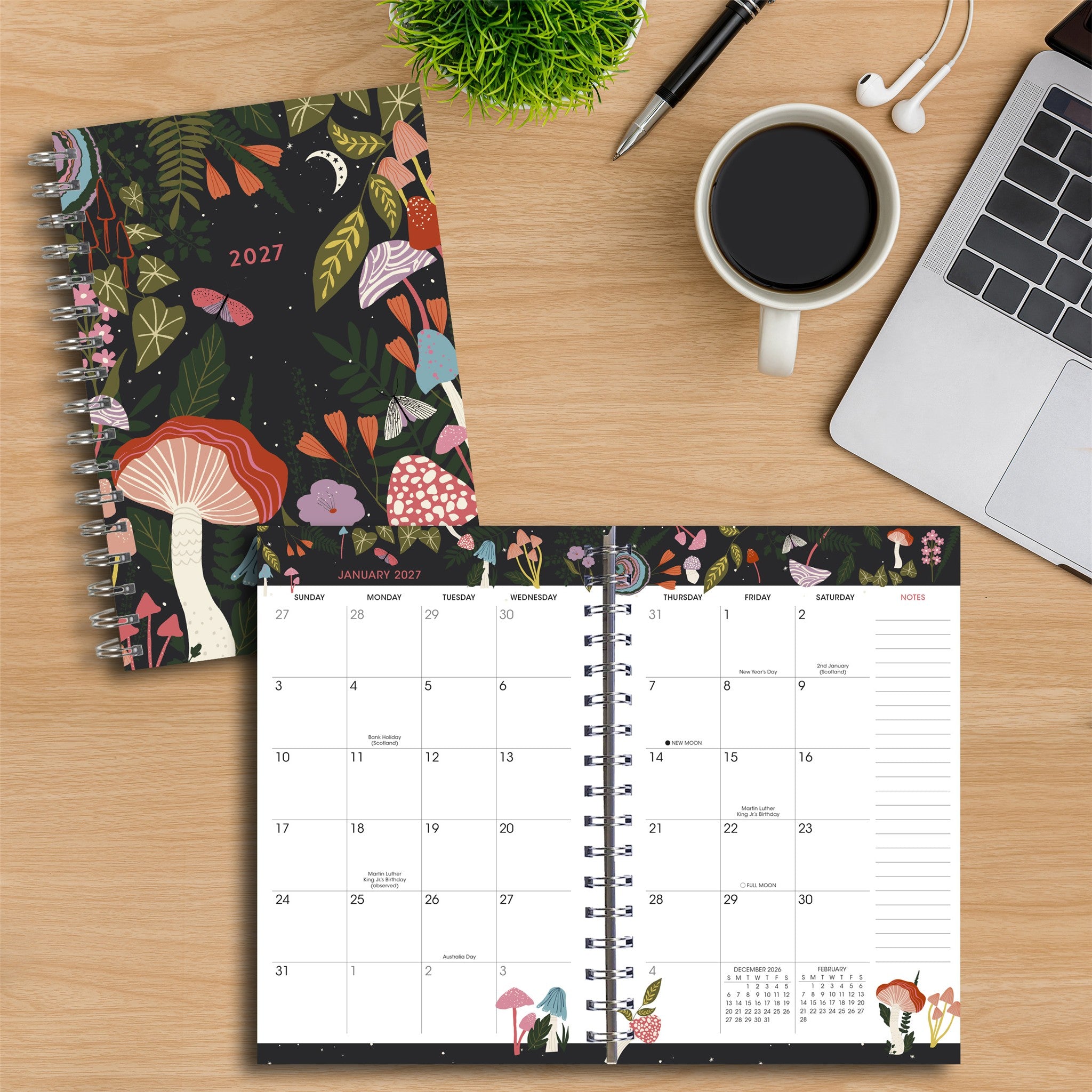 Enchanted Mushrooms 2027 Engagement Calendar