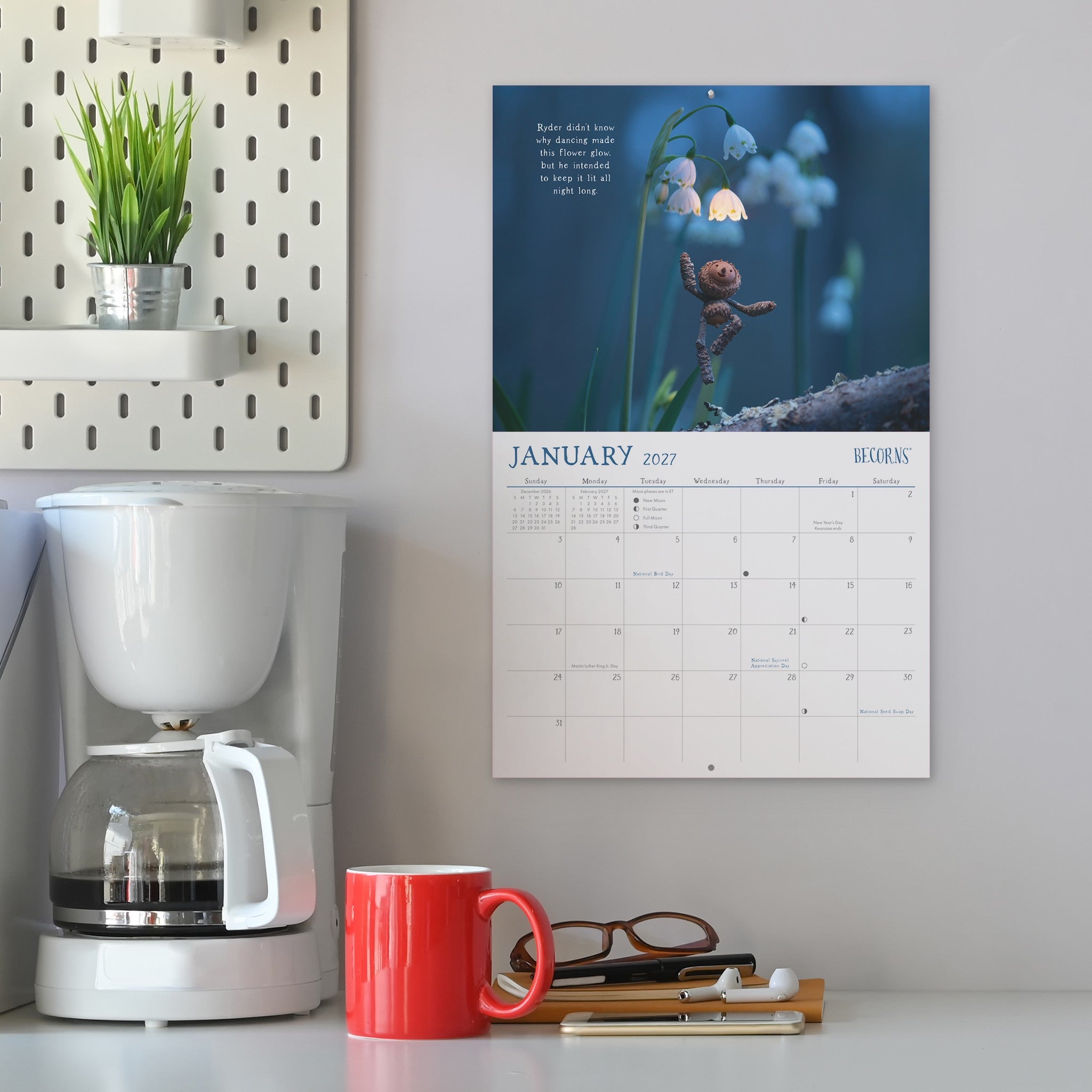 Becorns 2027 Wall Calendar