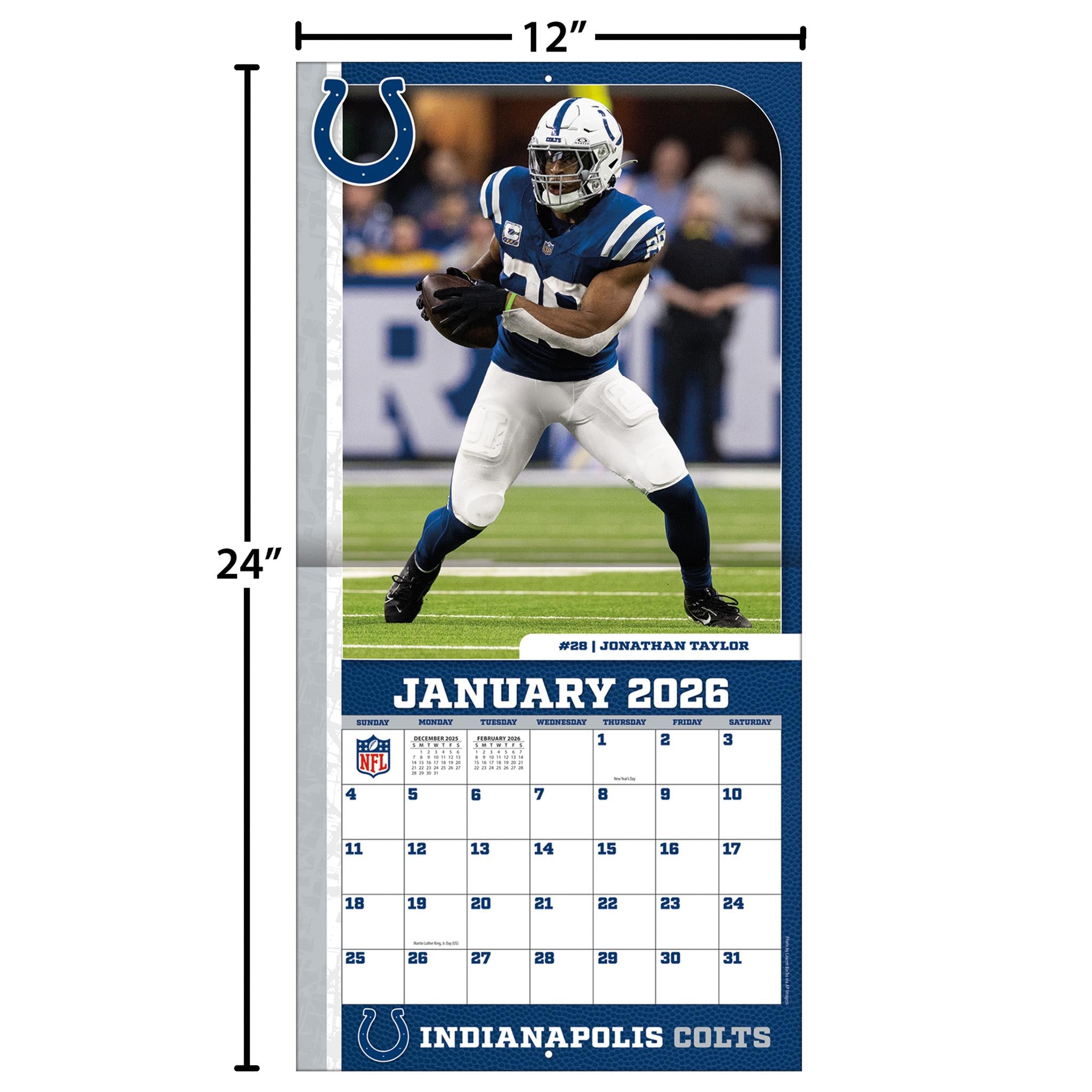 NFL Indianapolis Colts 2026 Wall Calendar - Online Only