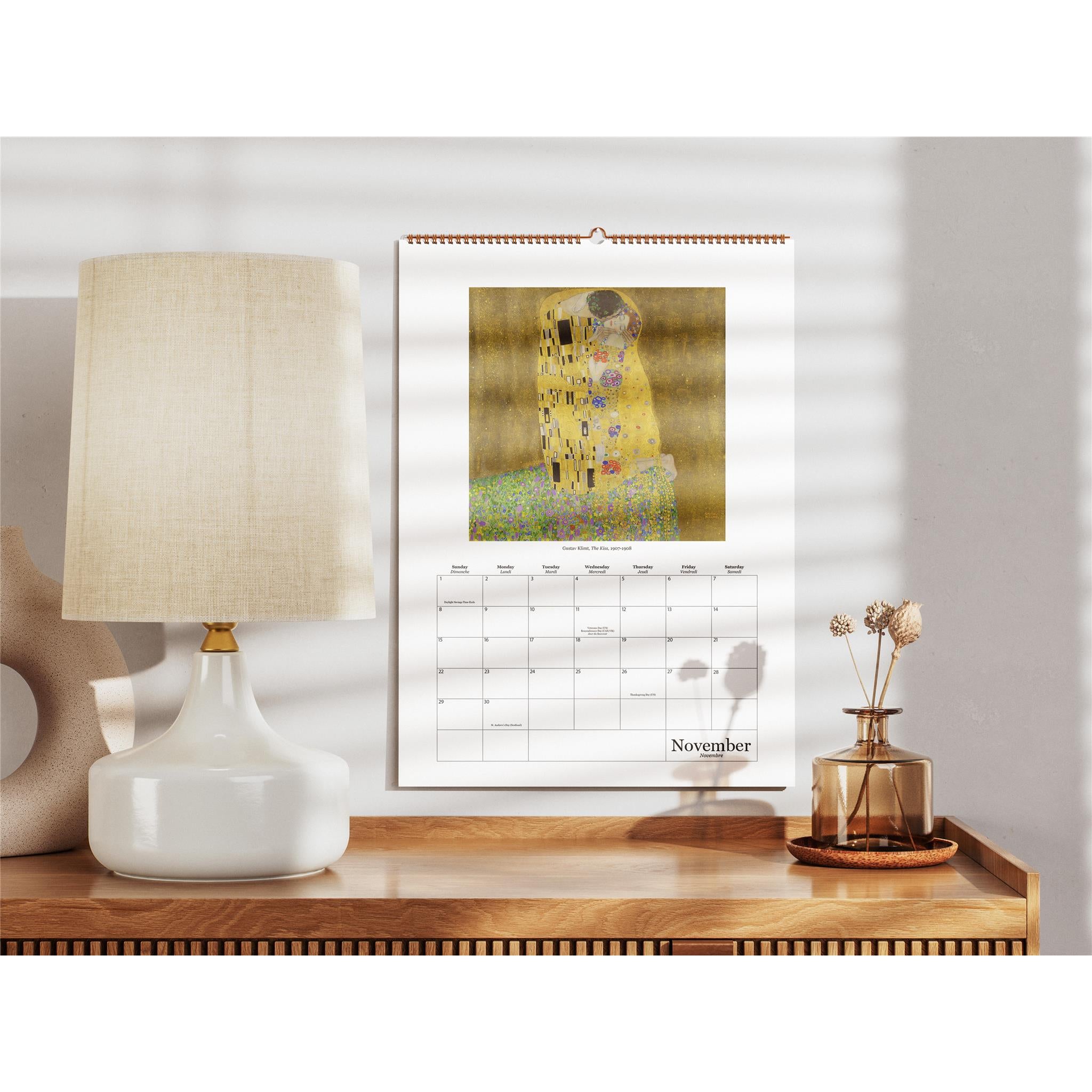 Calendrier des tableaux les plus célèbres (affiche 2026)