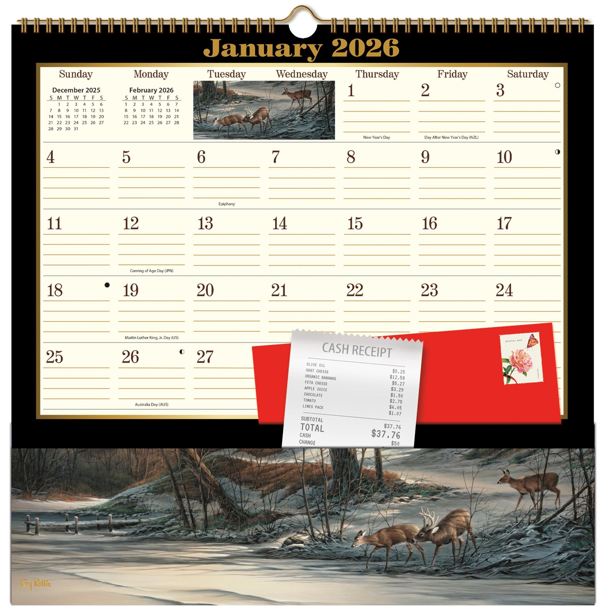Terry Redlin Note Nook 2026 Wall Calendar