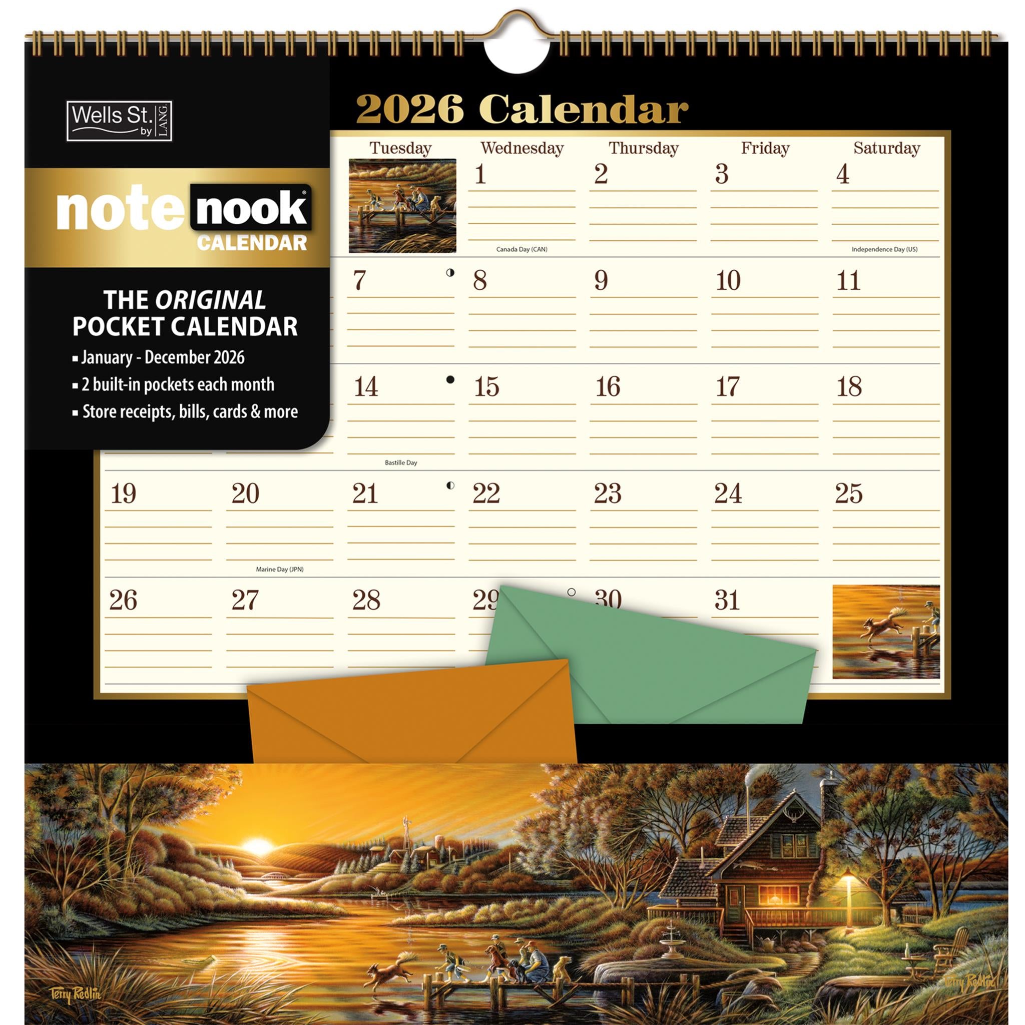 Terry Redlin Note Nook 2026 Wall Calendar