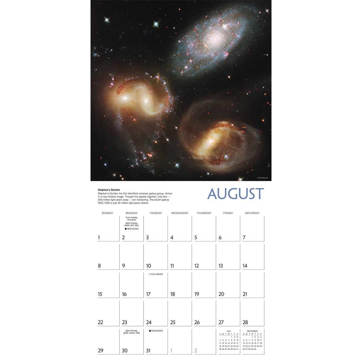 Calendrier mural Destination Espace 2027 - Exclusivement en ligne
