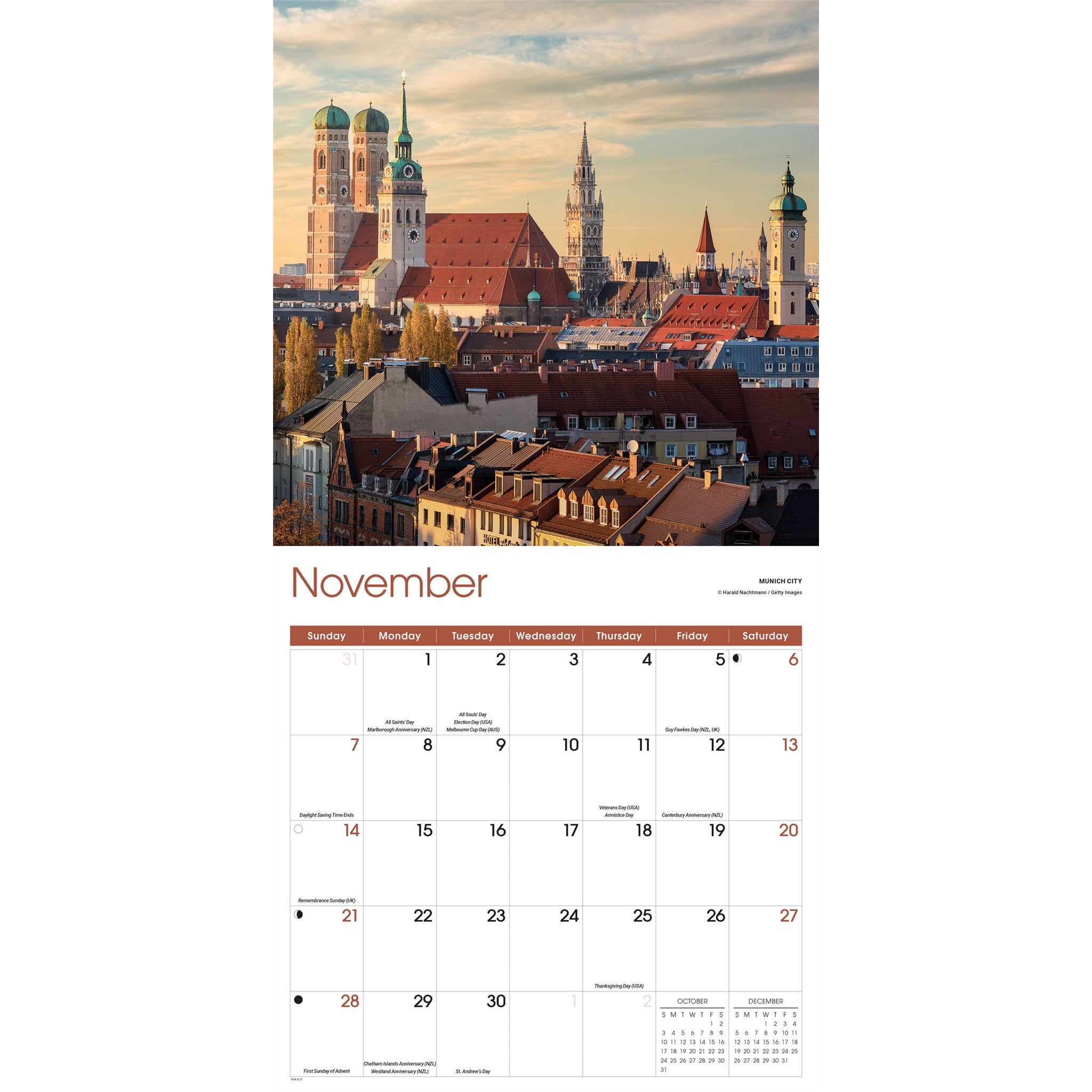 Calendrier mural Allemagne 2027