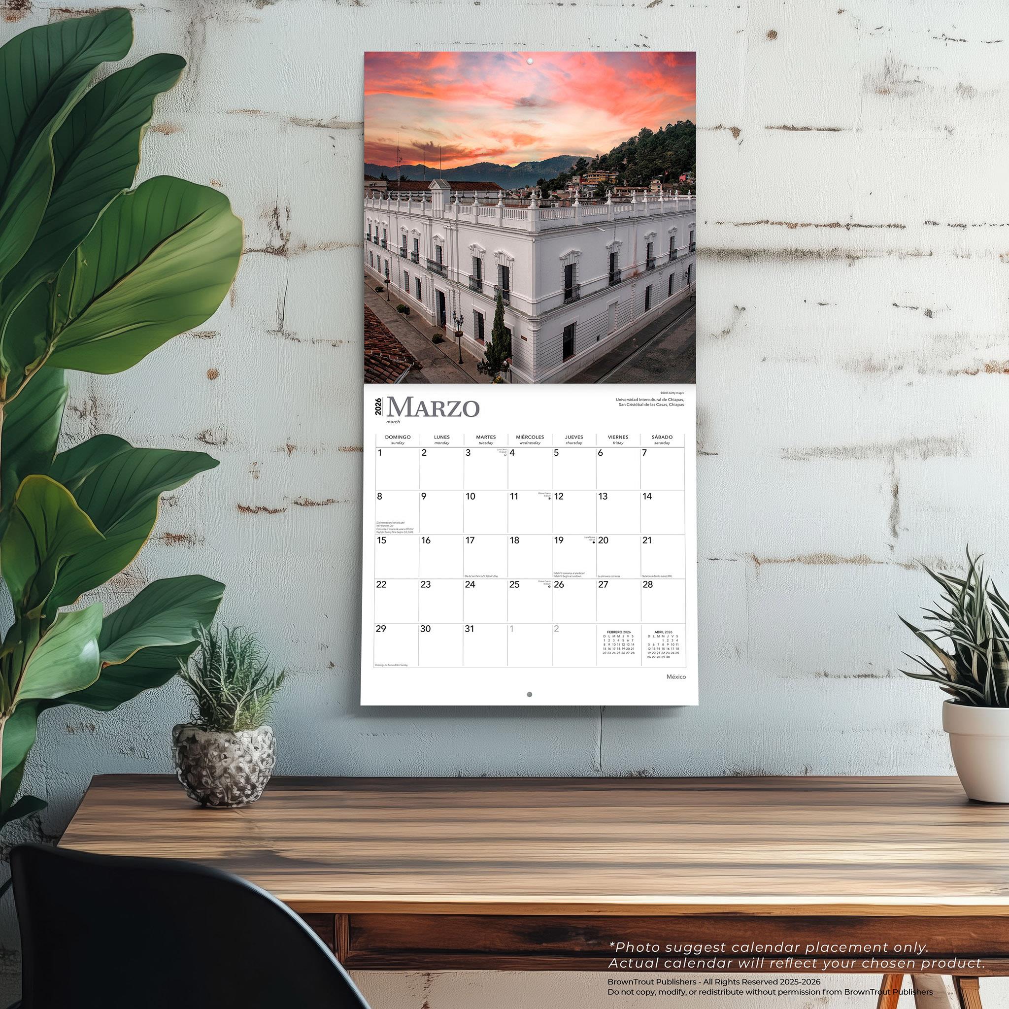 Mexico 2026 Wall Calendar