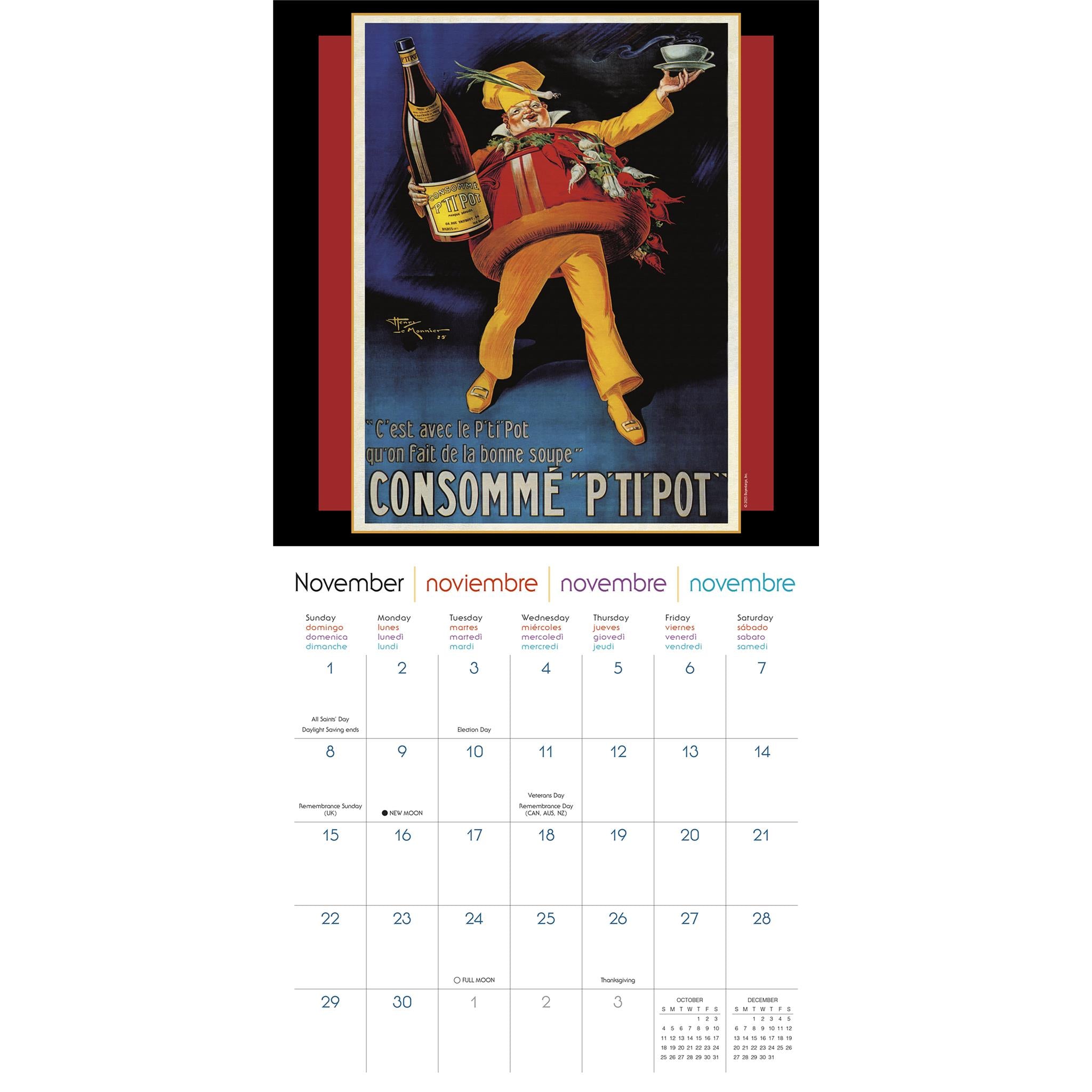 Calendrier mural Bon Appétit 2026