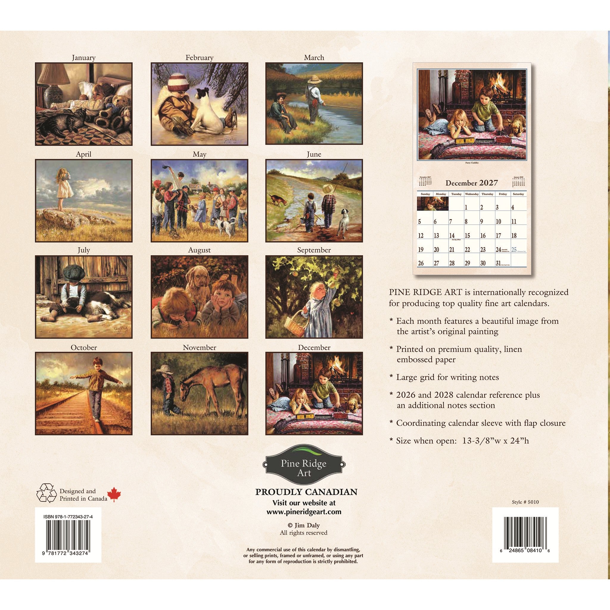 Bygone Days 2027 Wall Calendar