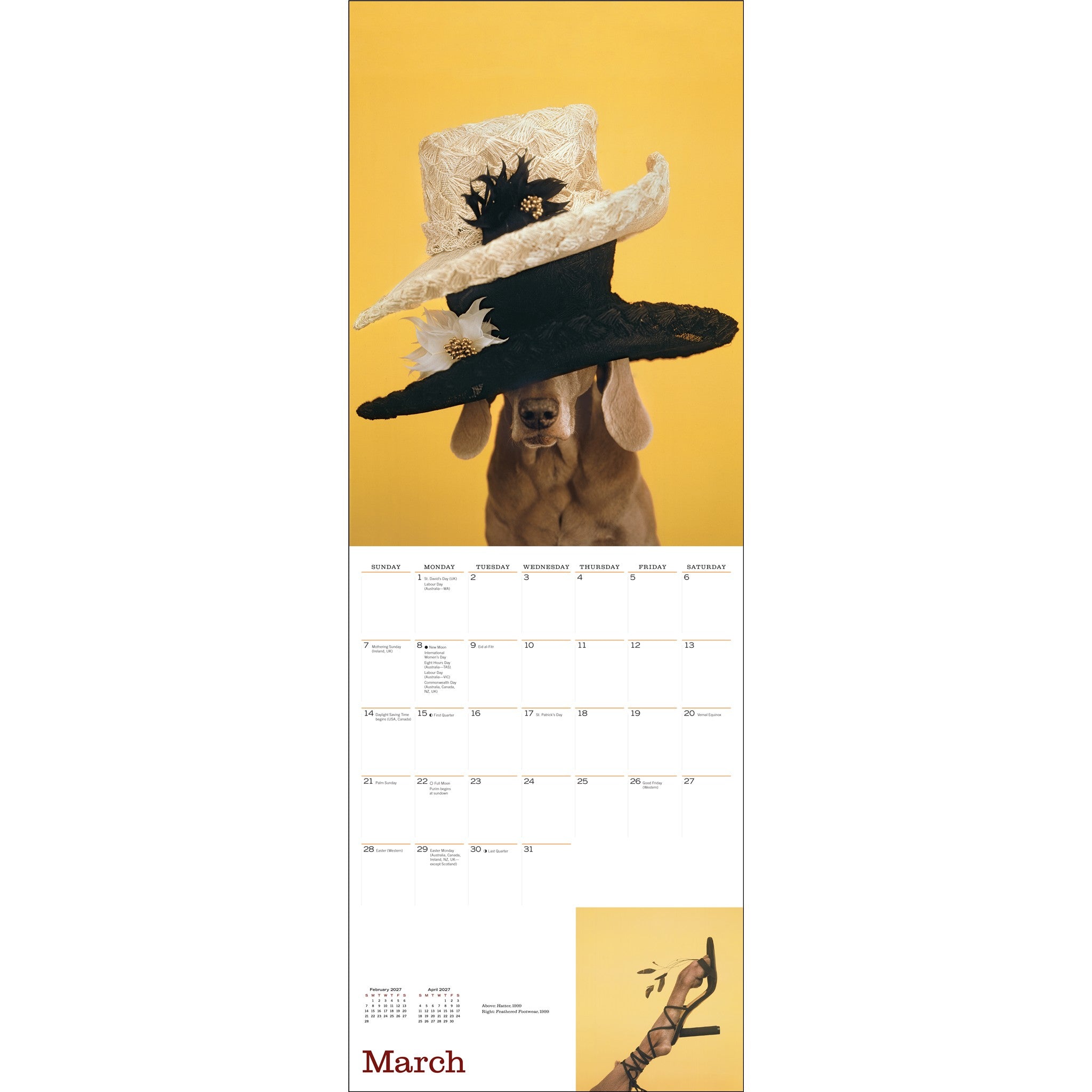 William Wegman Favorite Models 2027 Wall Calendar