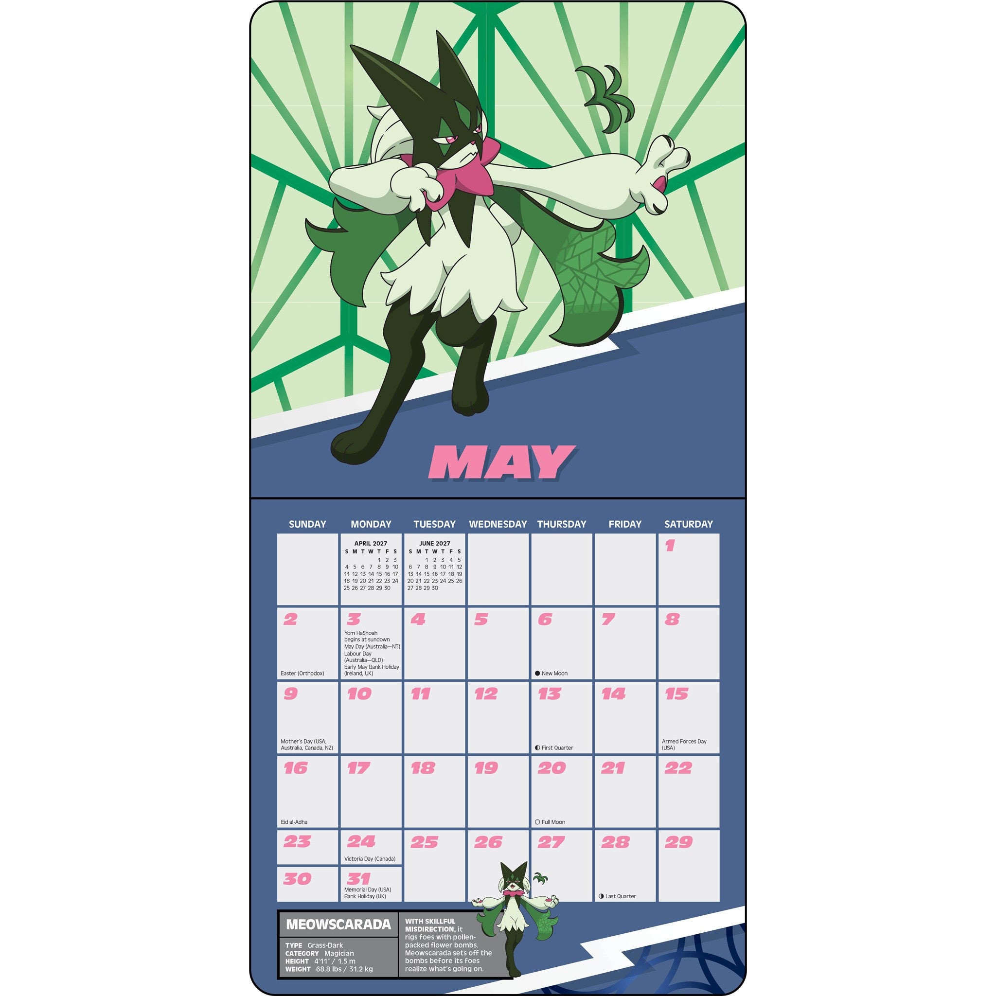 Pokémon 2027 Mini Calendar