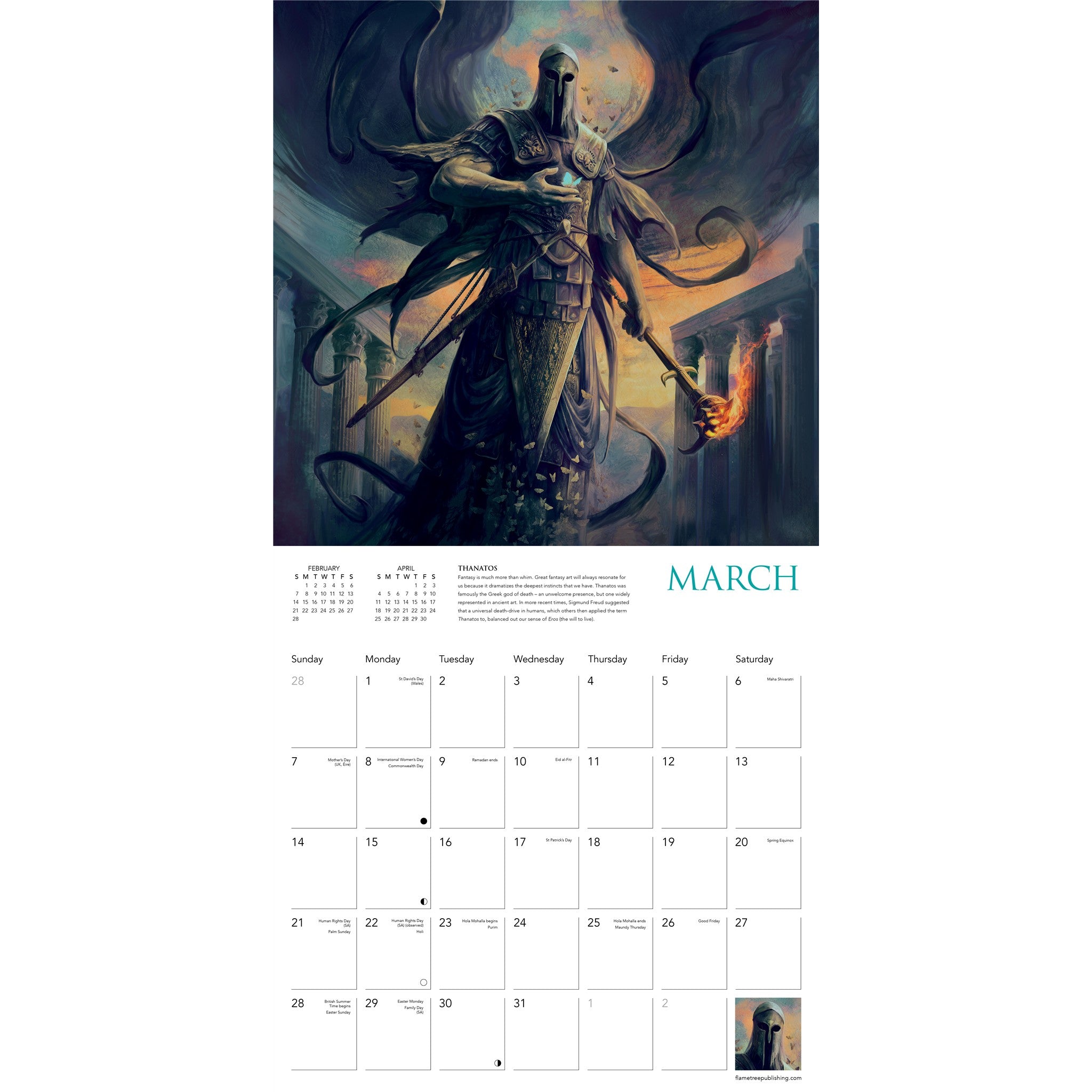 Dark Gods of the Underworld 2027 Wall Calendar - Online Only