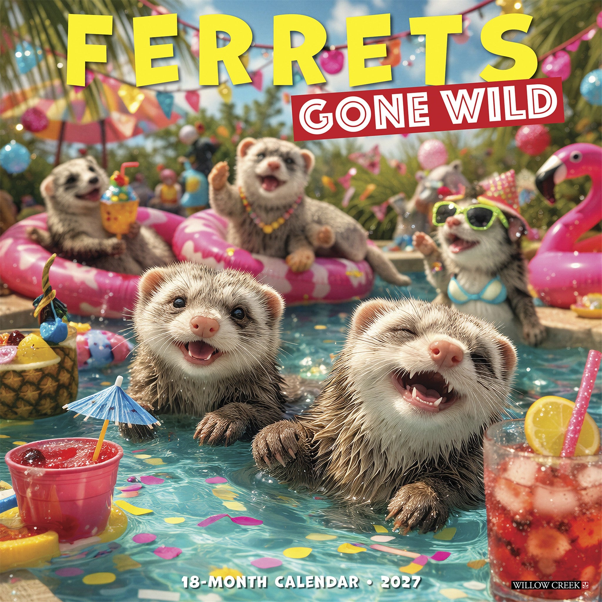 Ferrets Gone Wild 2027 Wall Calendar