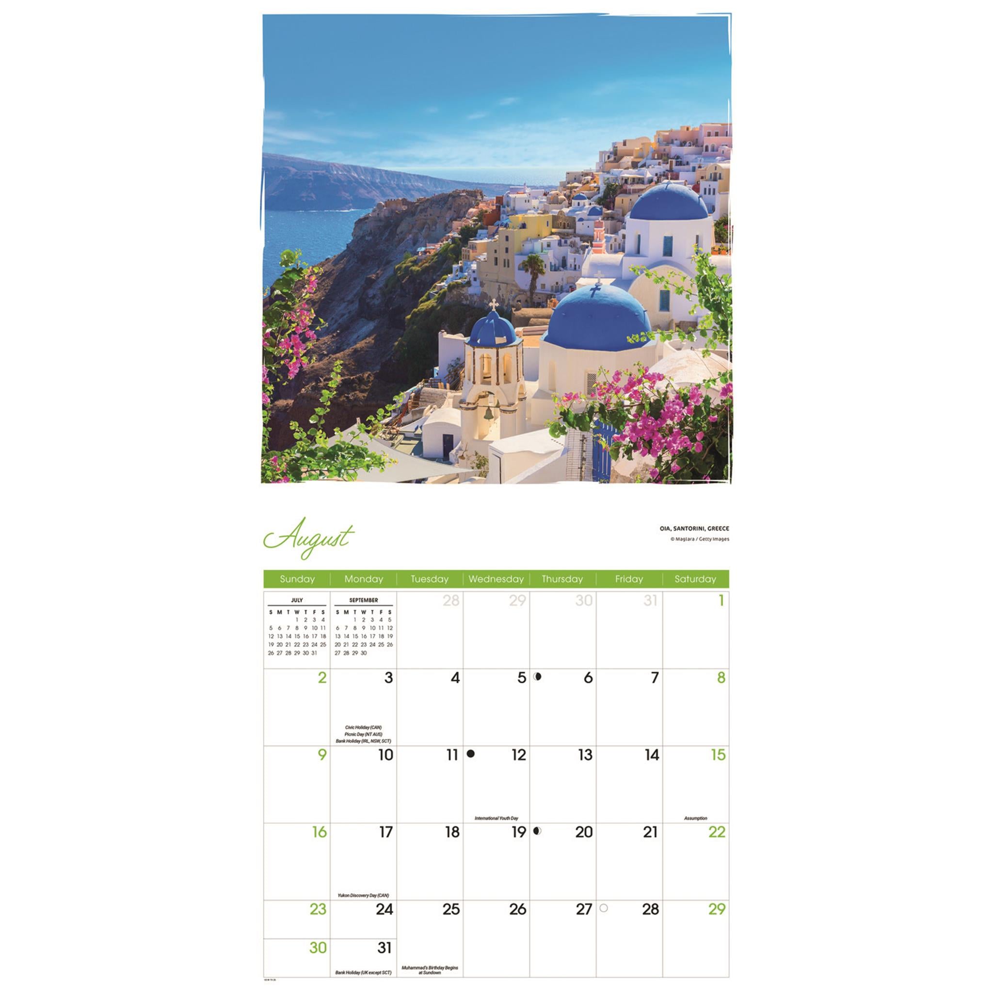 Romantic Europe 2026 Wall Calendar