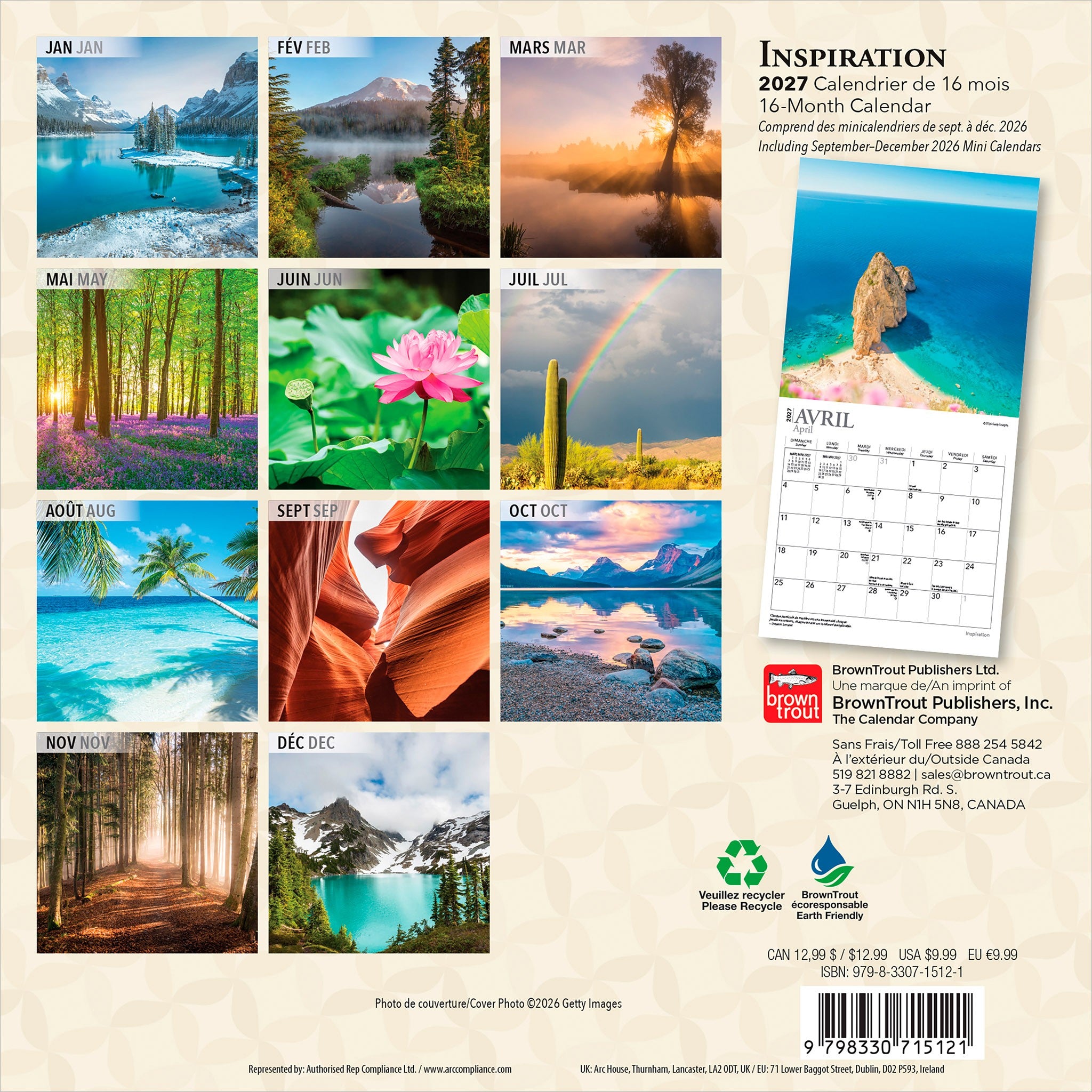 Inspiration 2027 Mini Calendar (French)