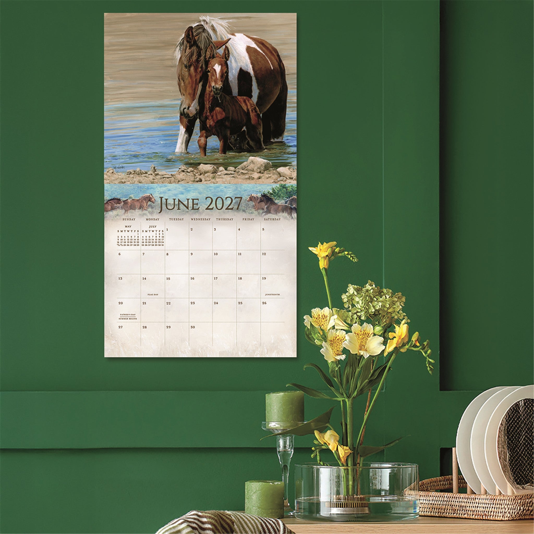 Horses 2027 Wall Calendar