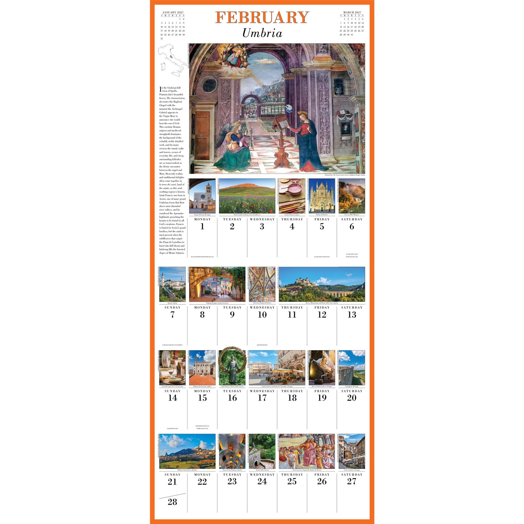 365 Days in Italy 2027 Wall Calendar