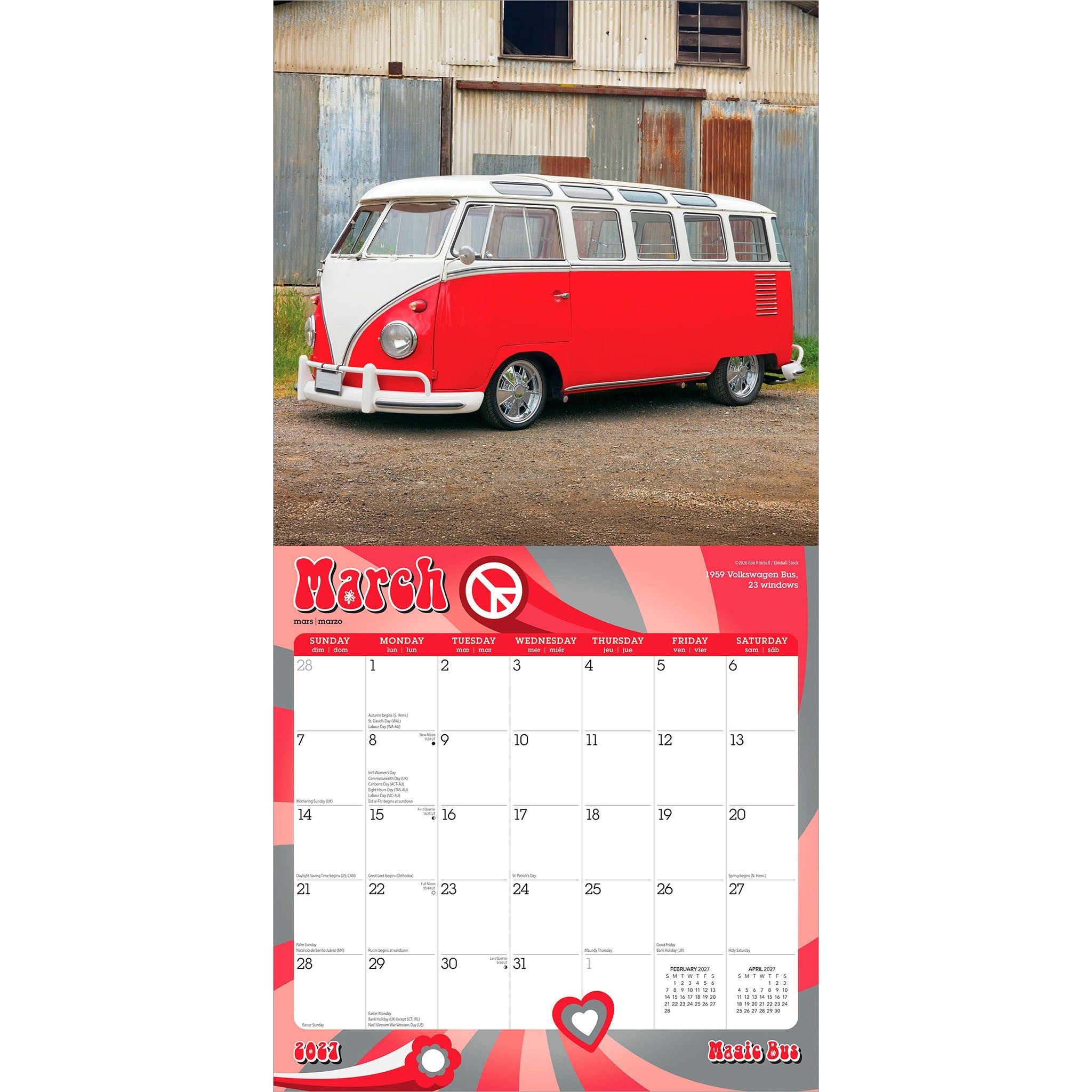 Magic Bus 2027 Wall Calendar