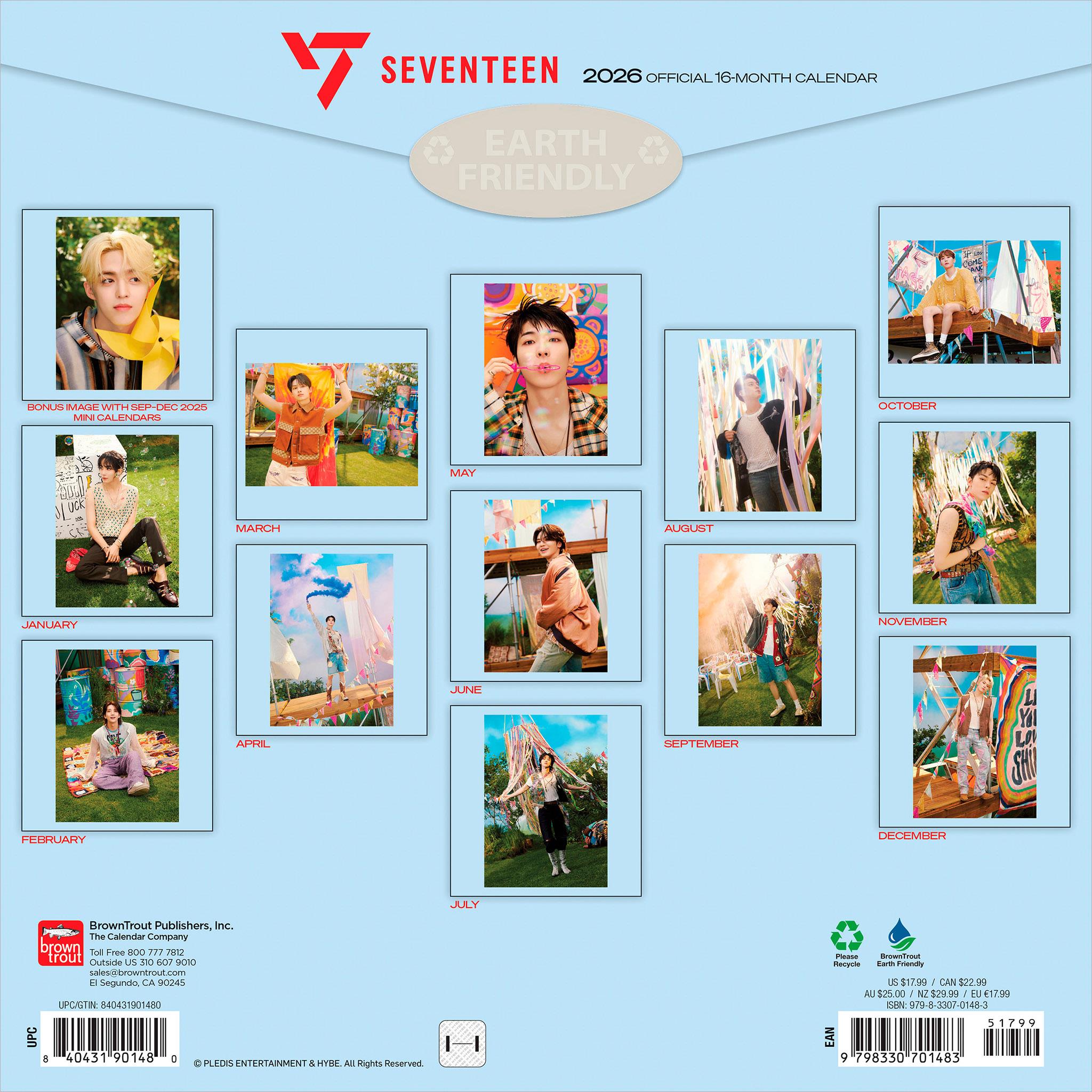 Calendrier mural Seventeen 2026