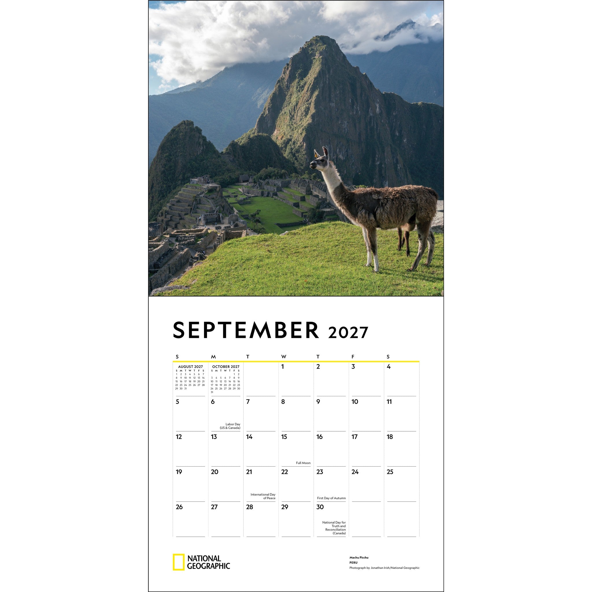 National Geographic: Journeys of a Lifetime 2027 Wall Calendar - Online Only