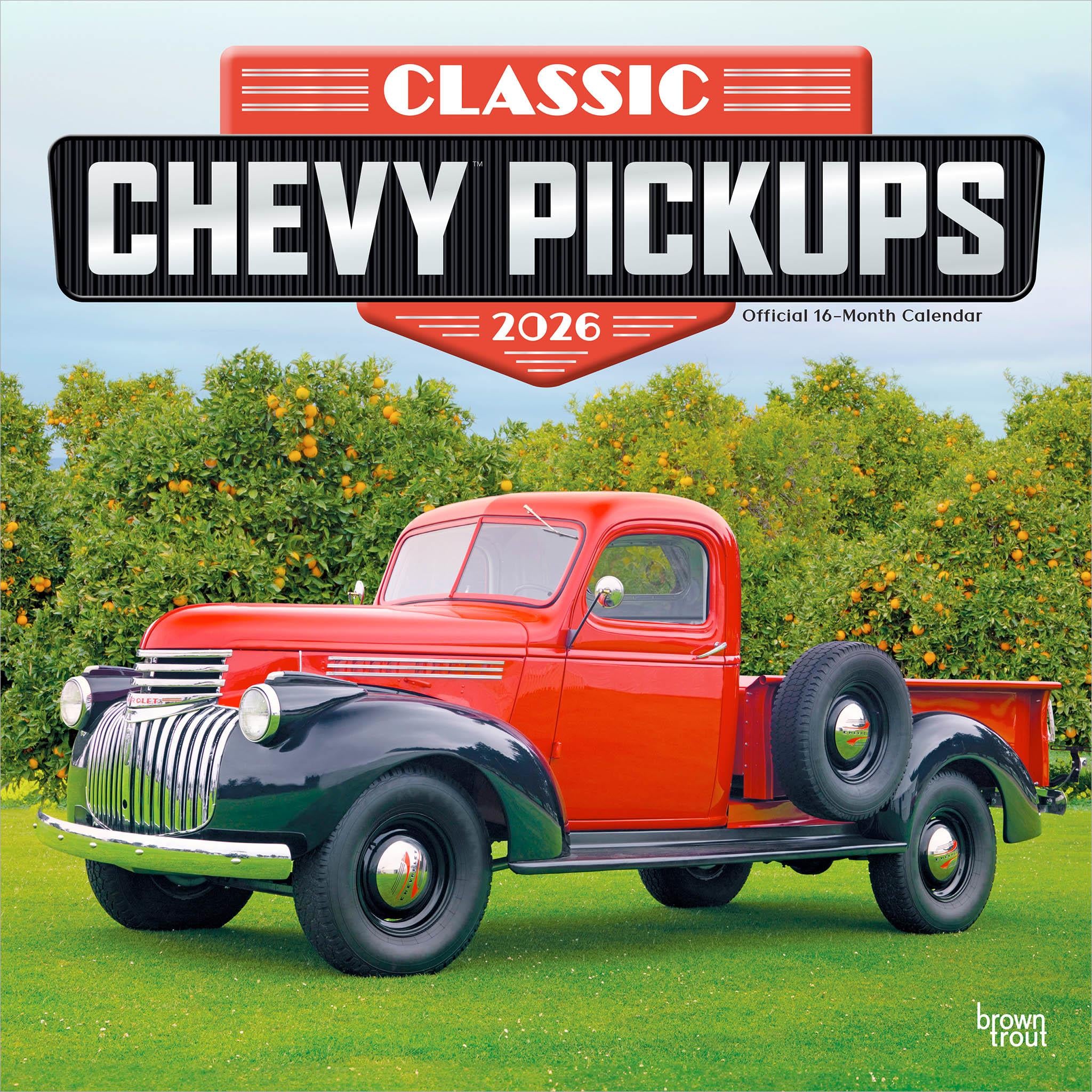 Calendrier mural Chevy Pickups Classic 2026